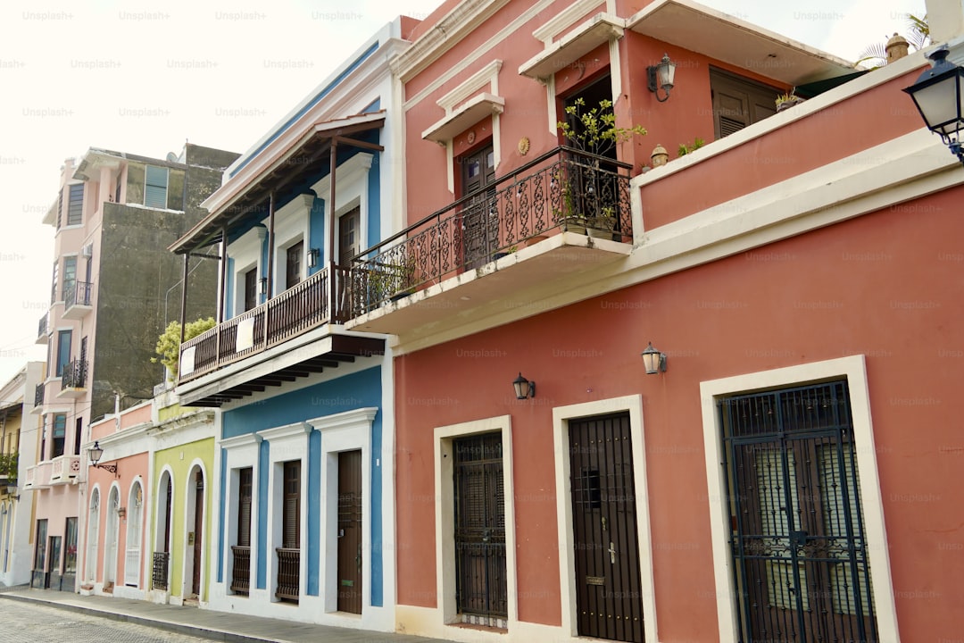 Multicoloured historical buildings in Old San Juan
