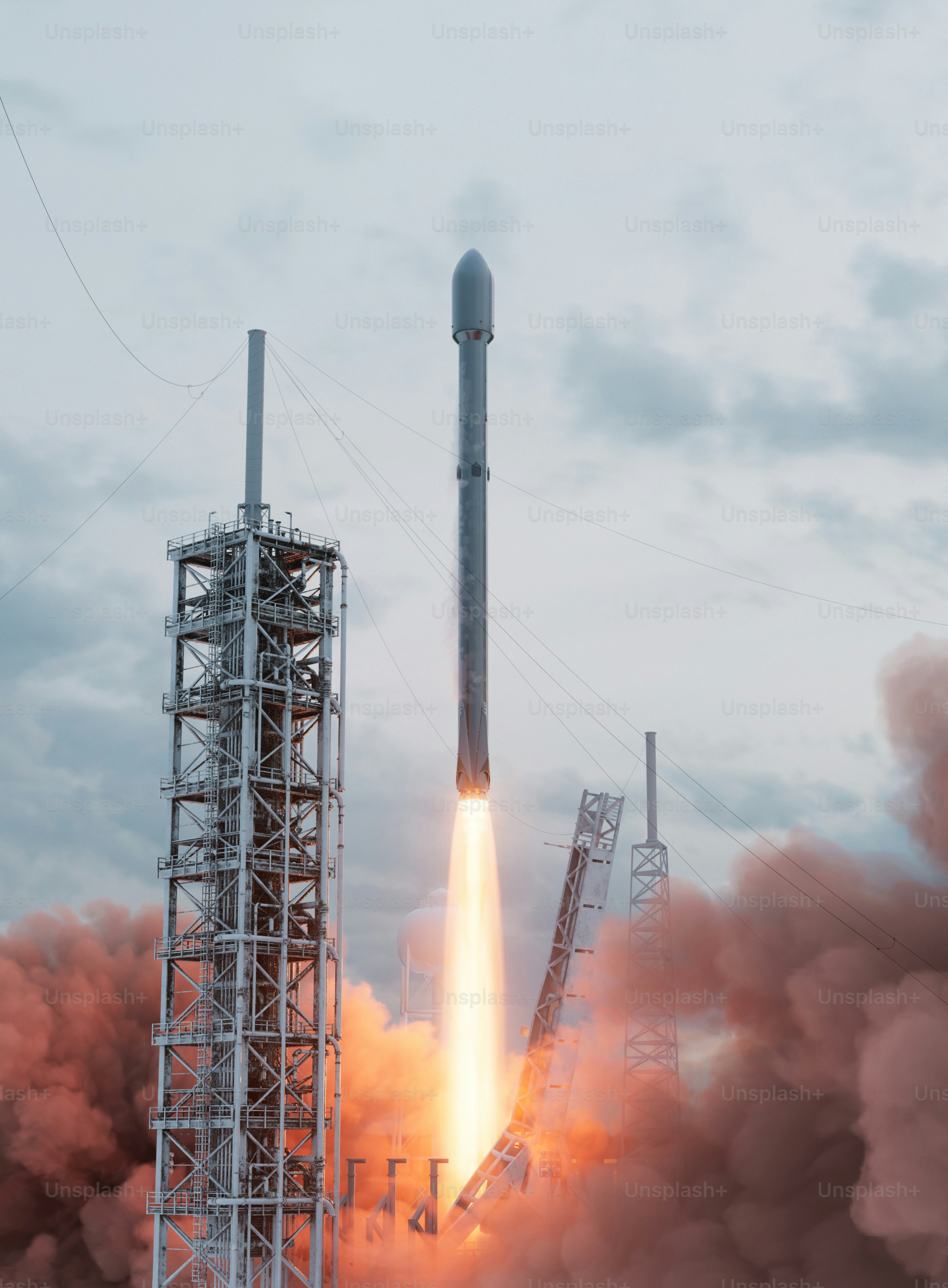 A rocket with smoke coming out of it photo – 3d render Image on Unsplash