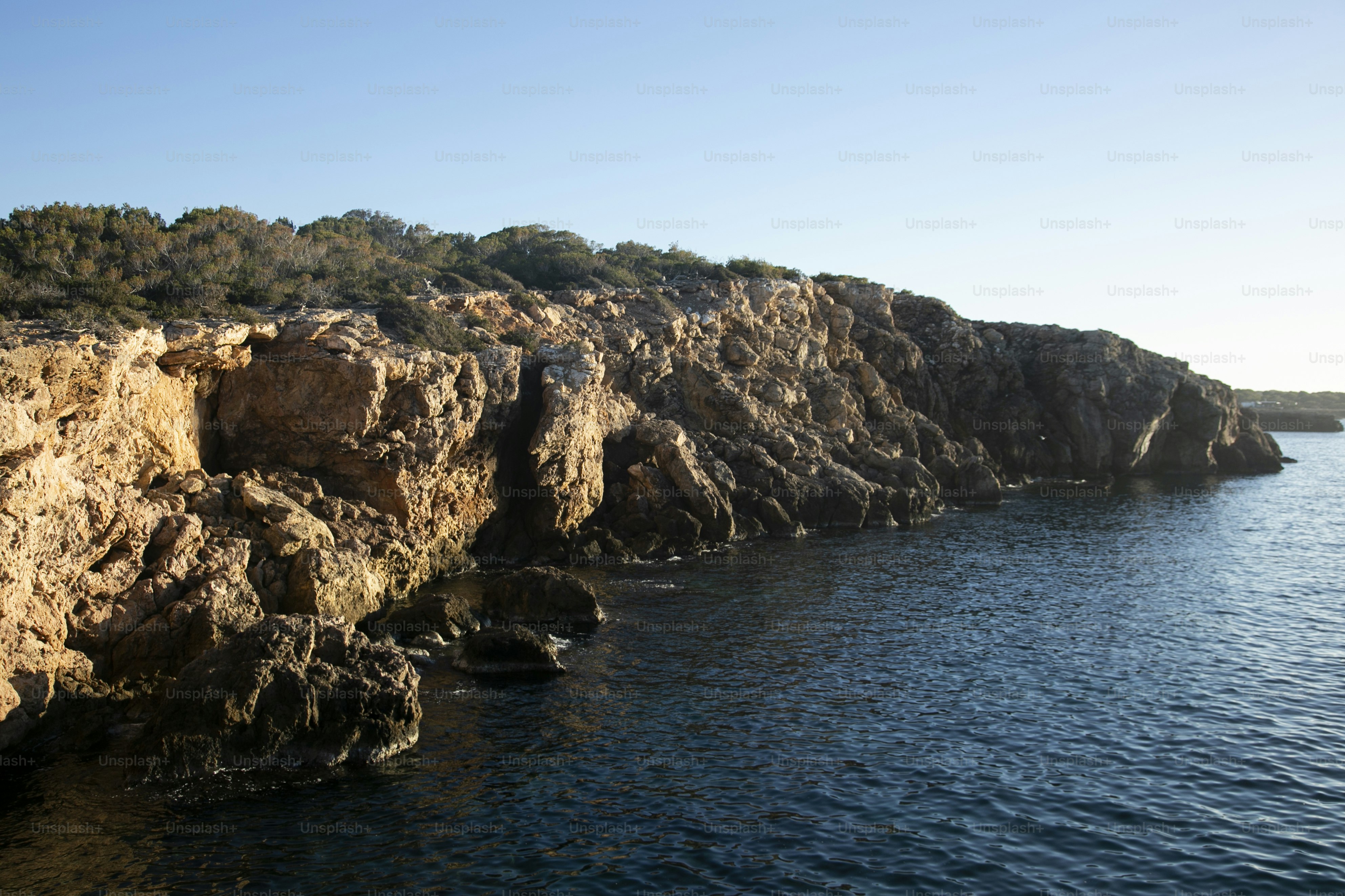 Islets located in Cala Comte on the island of Ibiza..