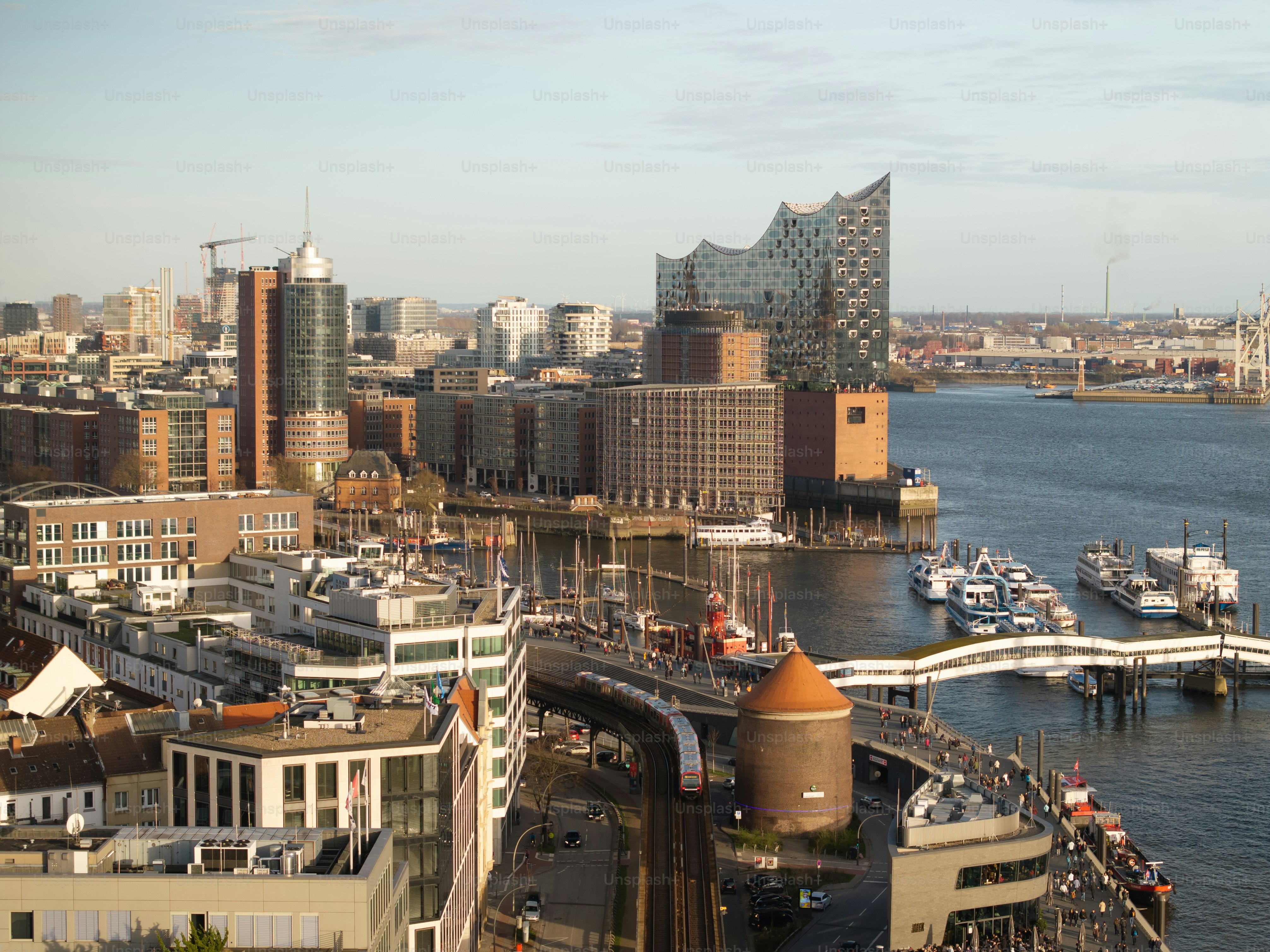 Hamburg Cityscape during spring