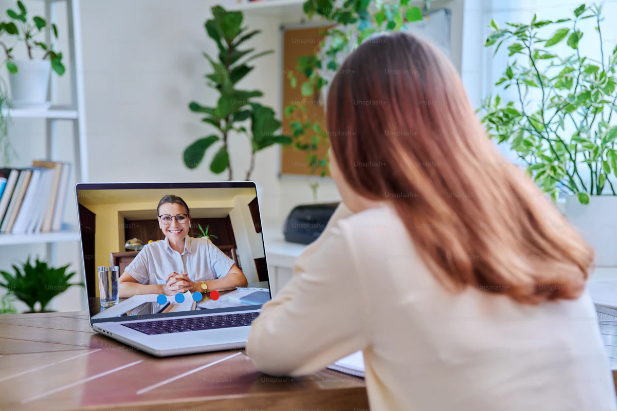 A secure telehealth therapy session from home