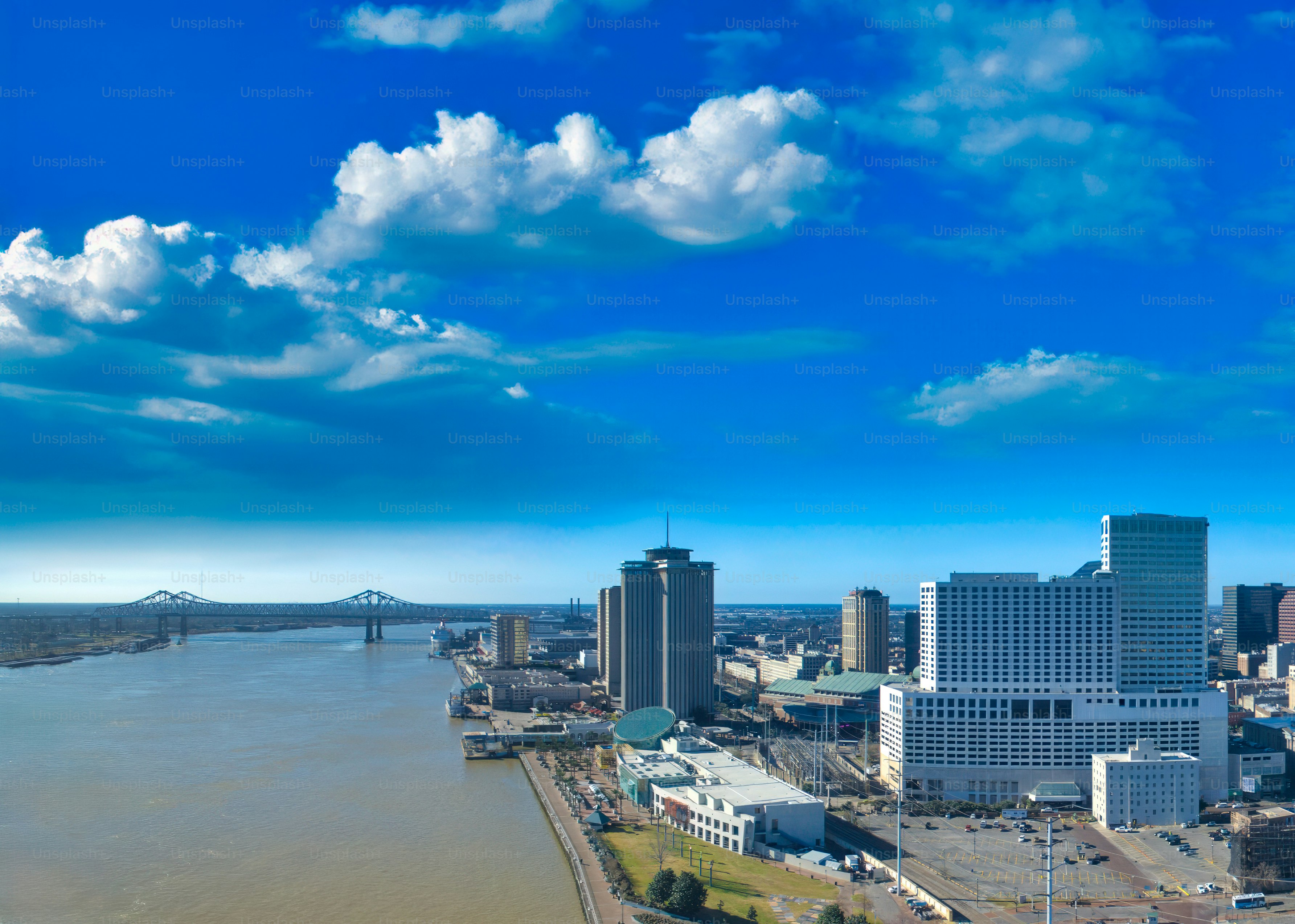 Aerial view of New Orleans, Louisiana.