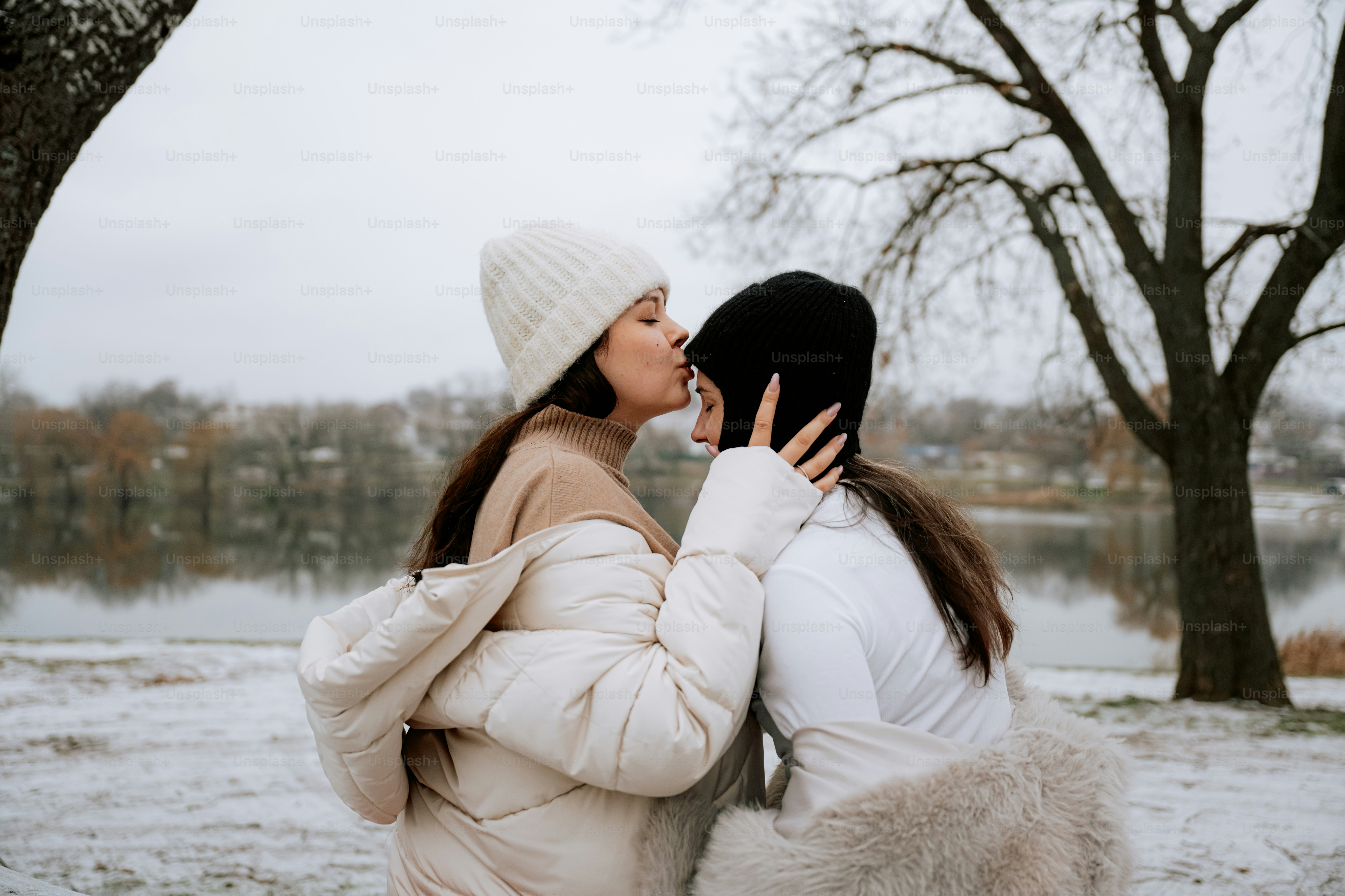 A couple of women standing next to each other