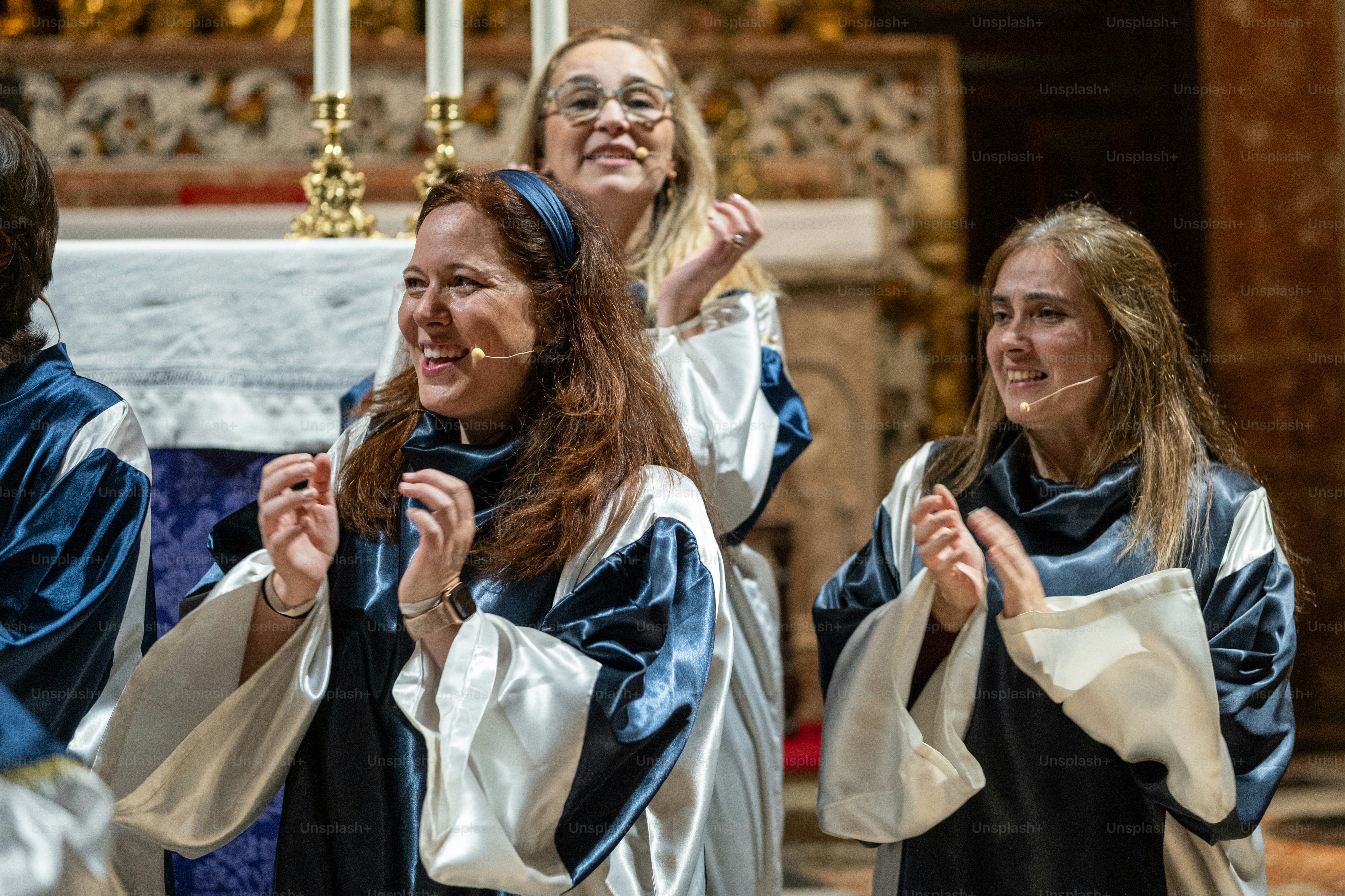 A group of women standing next to each other