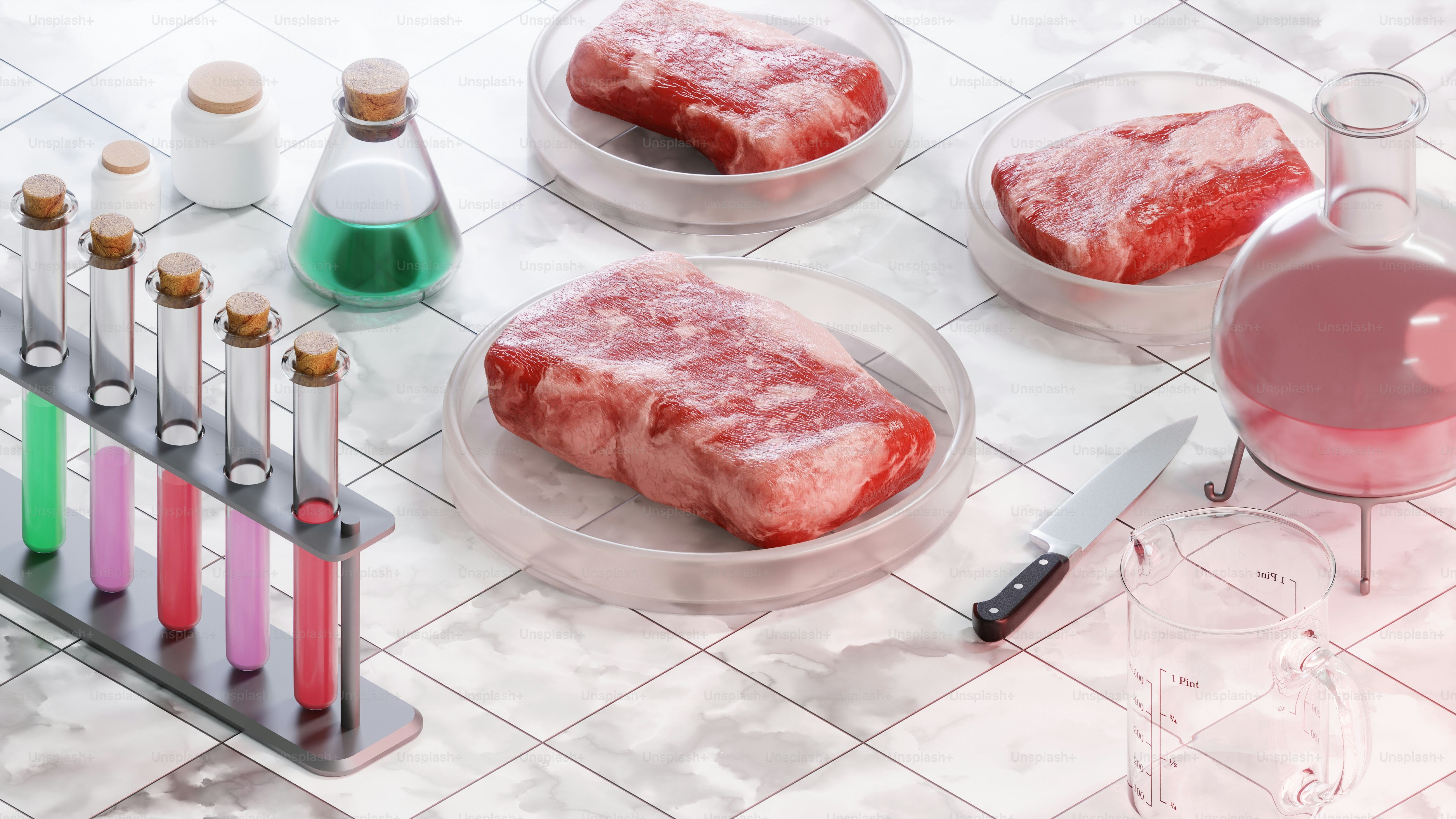 A group of meats being processed in a machine photo – Food Image on ...