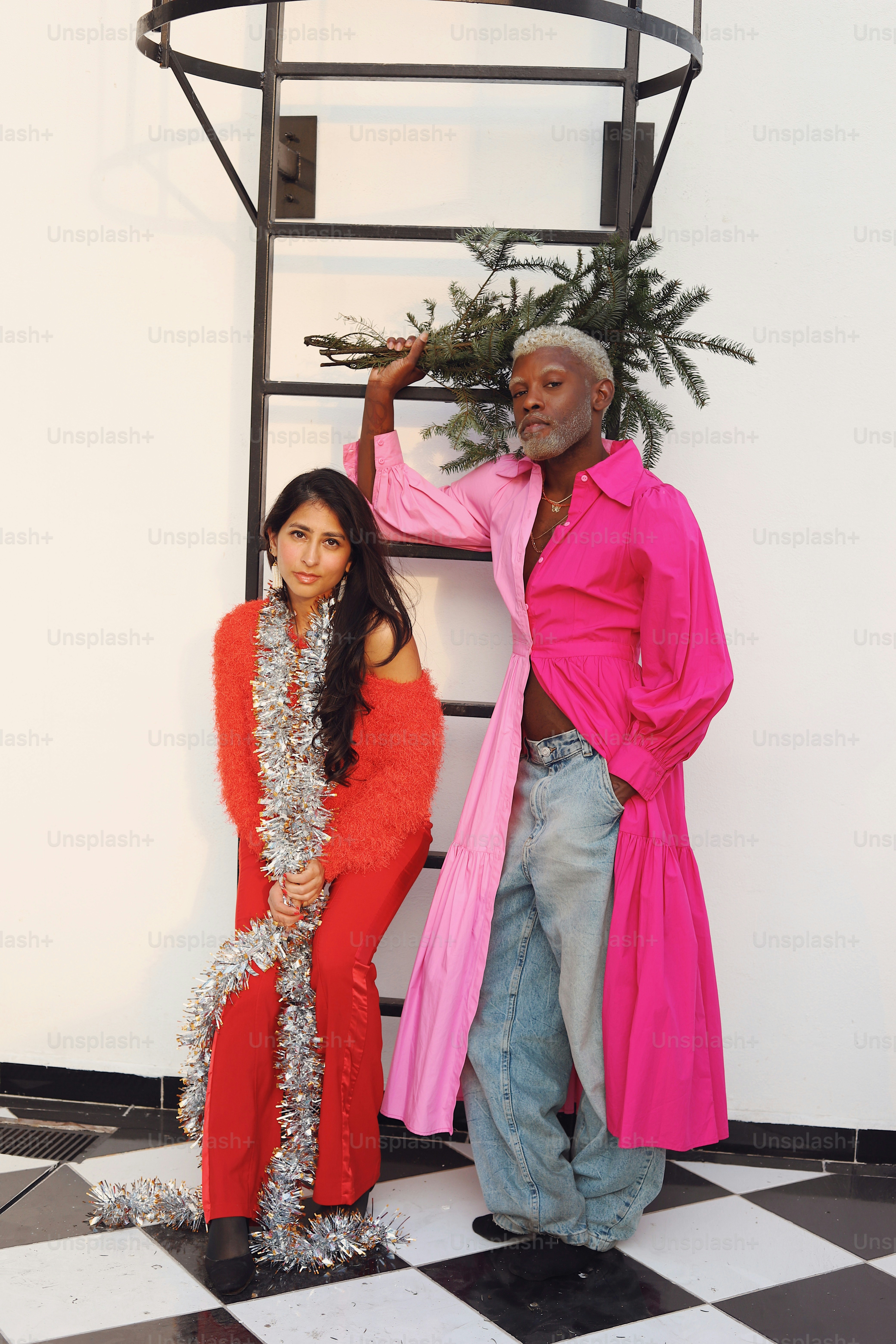 A man and a woman standing next to each other