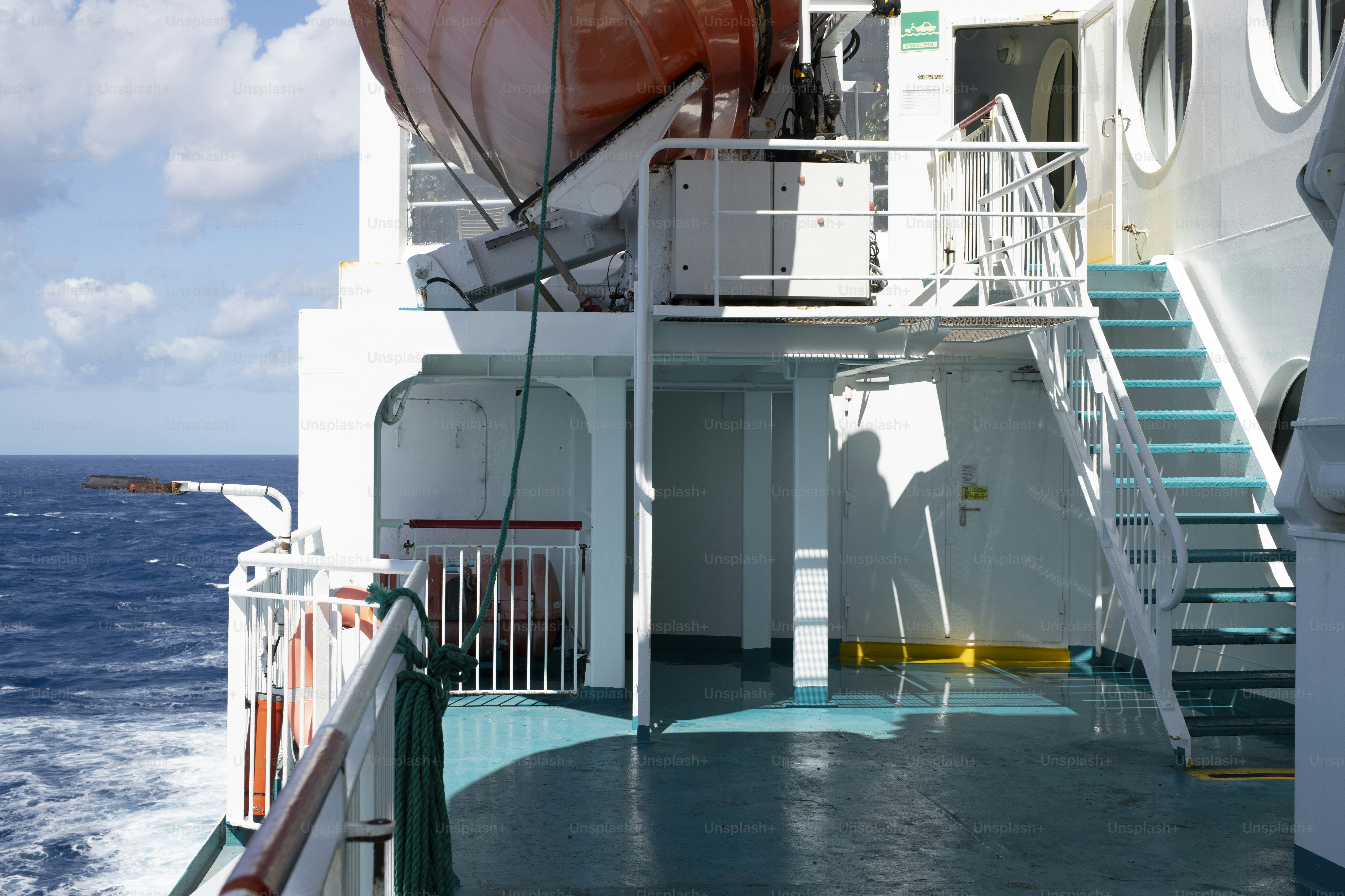 A view of the deck of a cruise ship