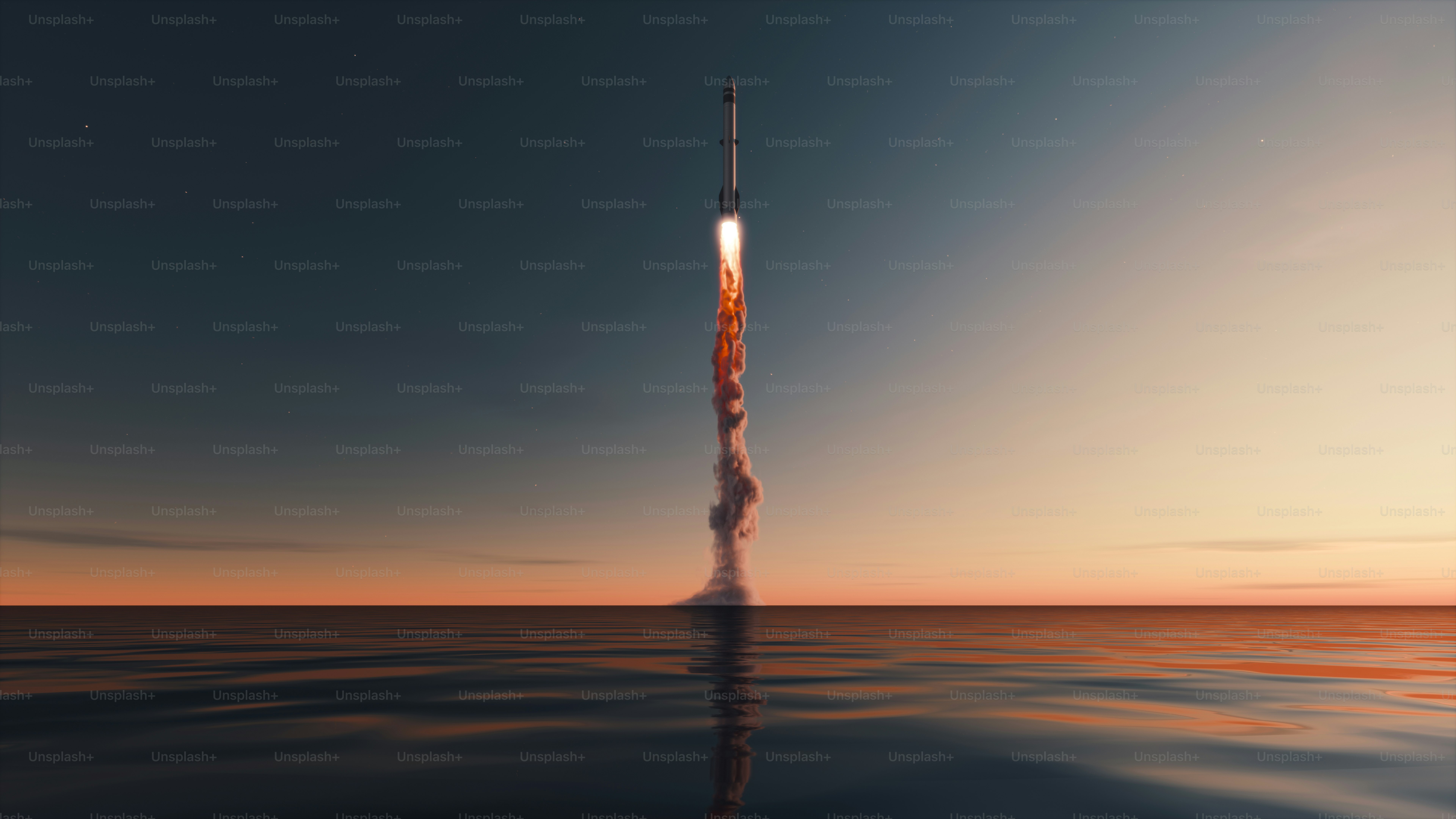 A very tall pole sticking out of the water