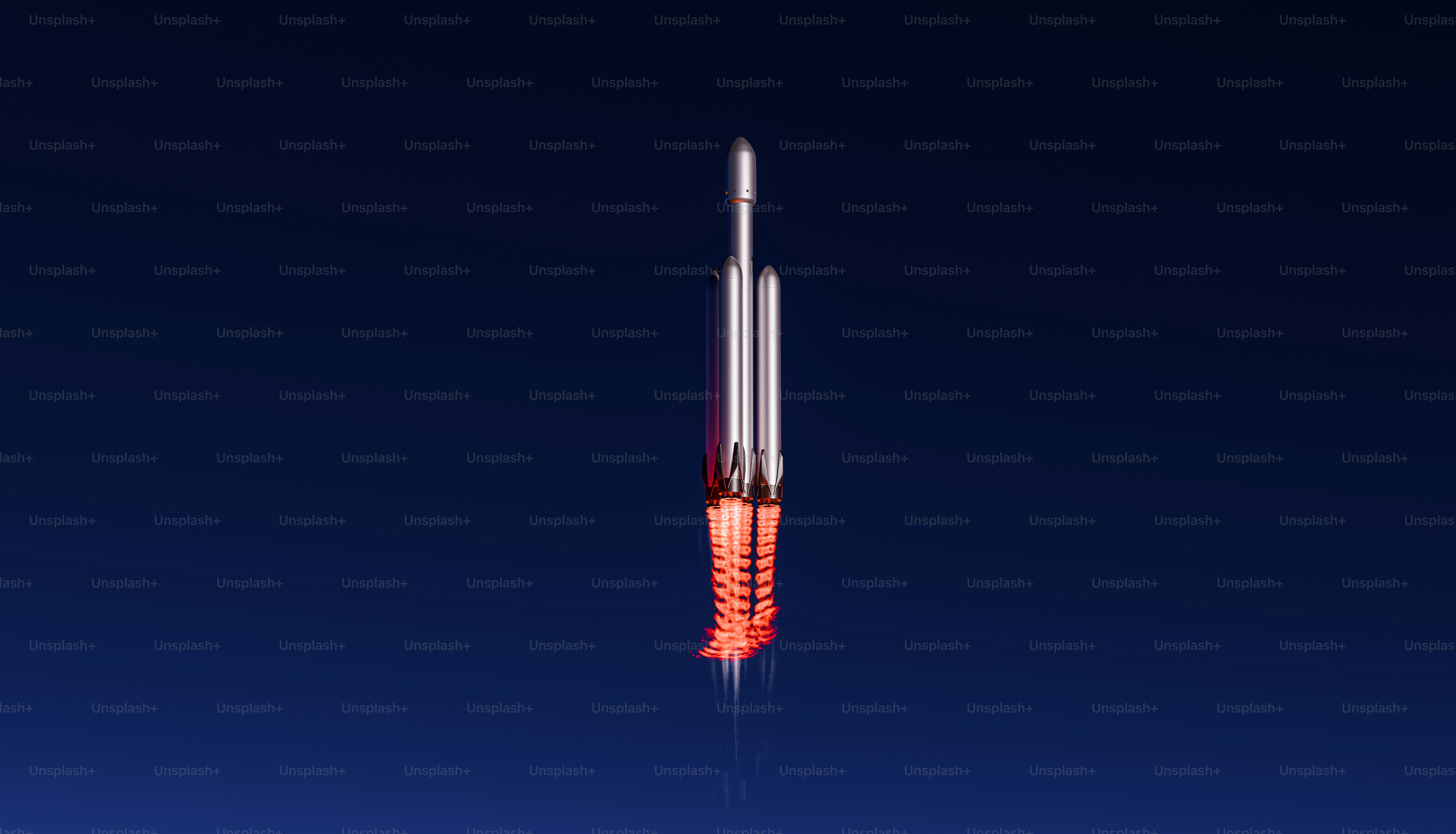 A space shuttle is flying through the sky