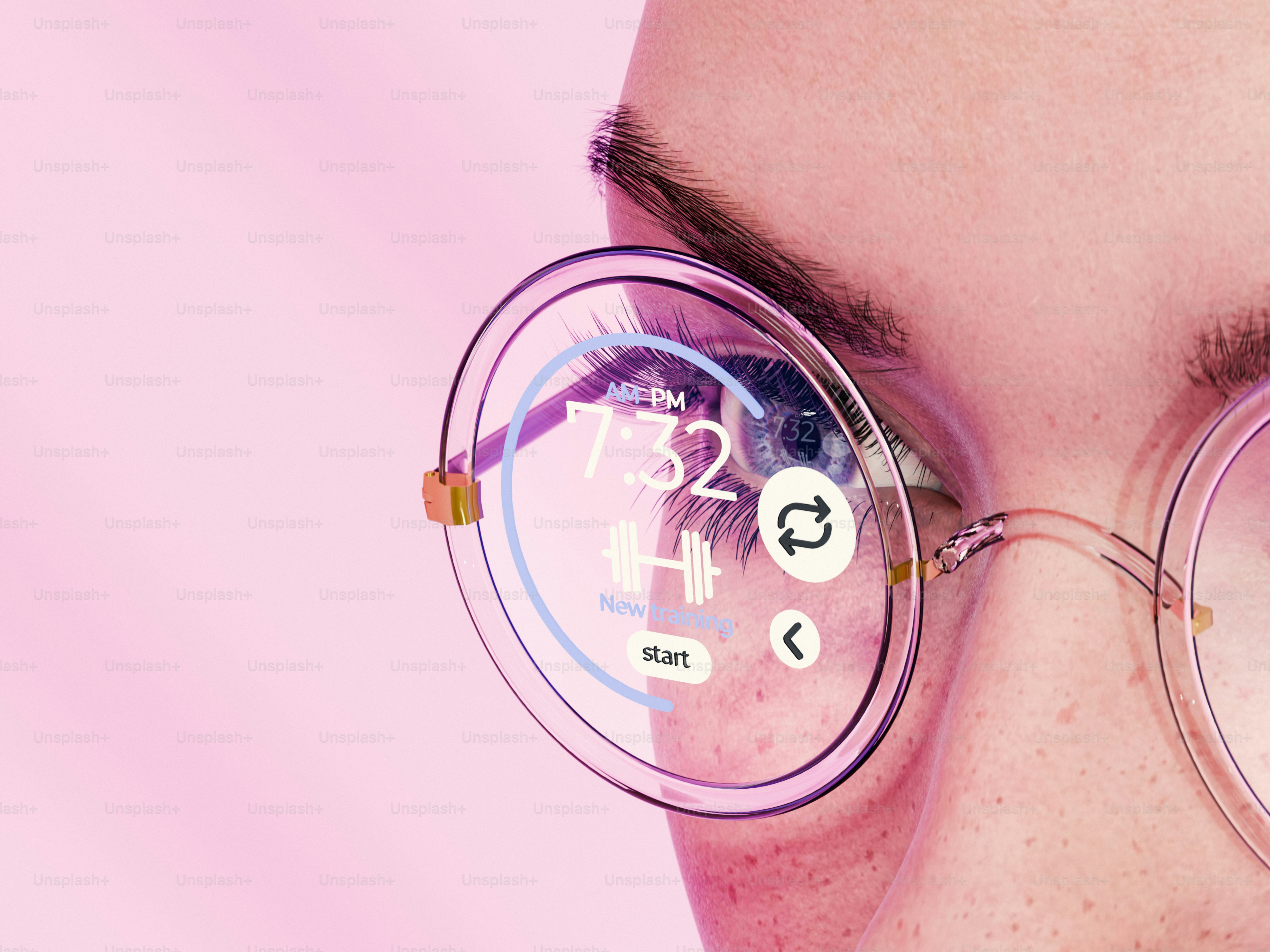 A close up of a person wearing a pair of glasses