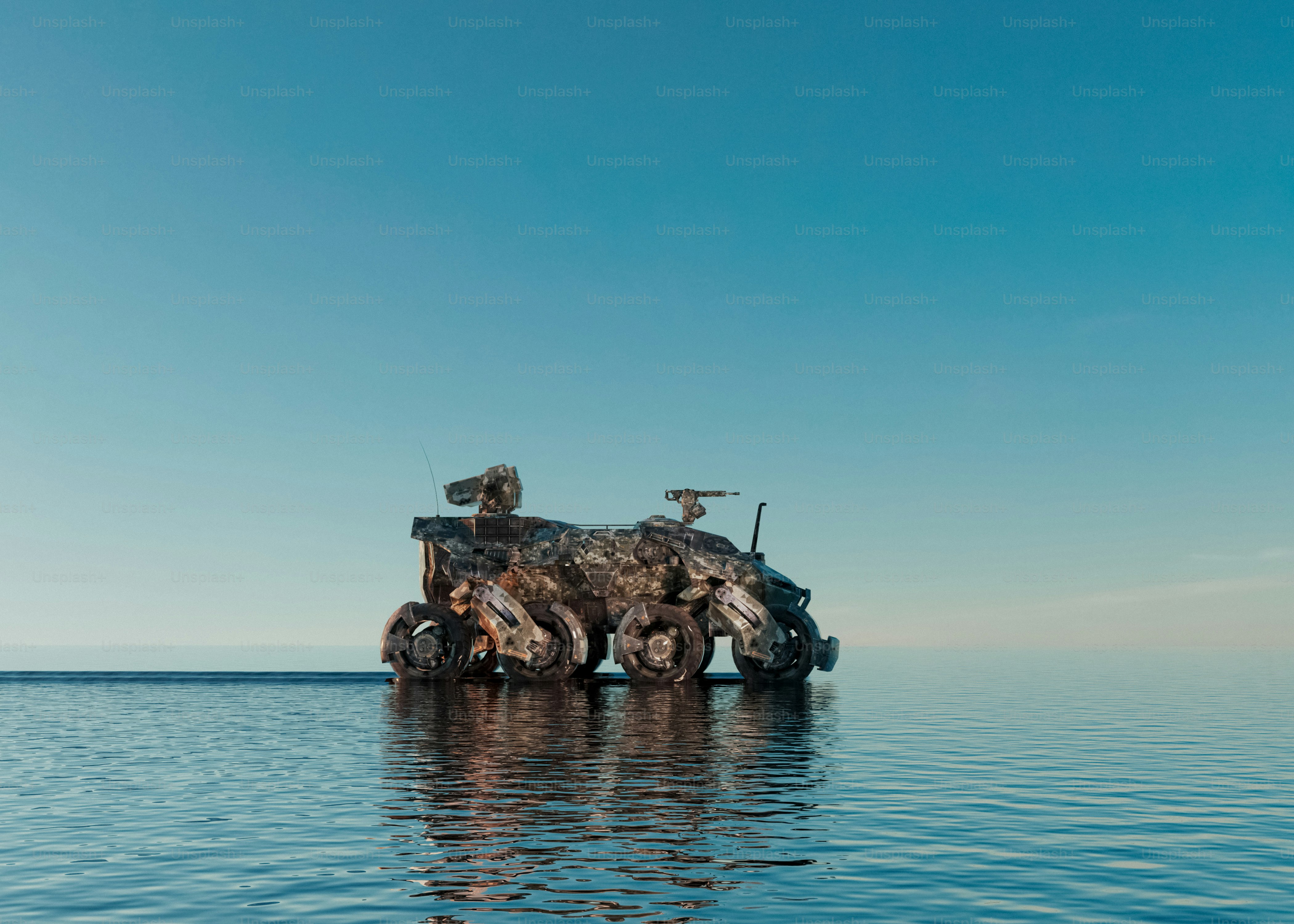 A boat in the middle of a body of water