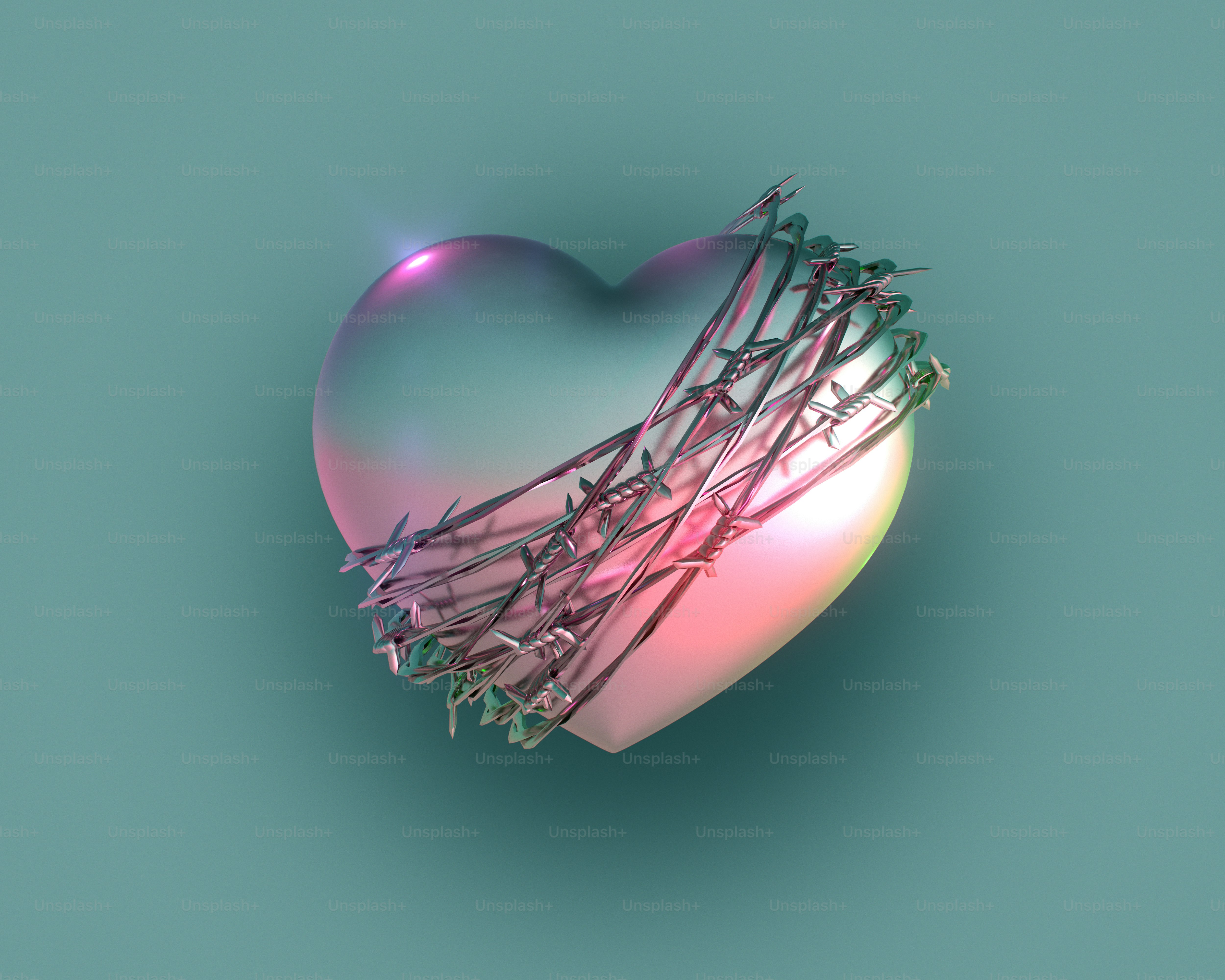 A heart - shaped object with wires attached to it