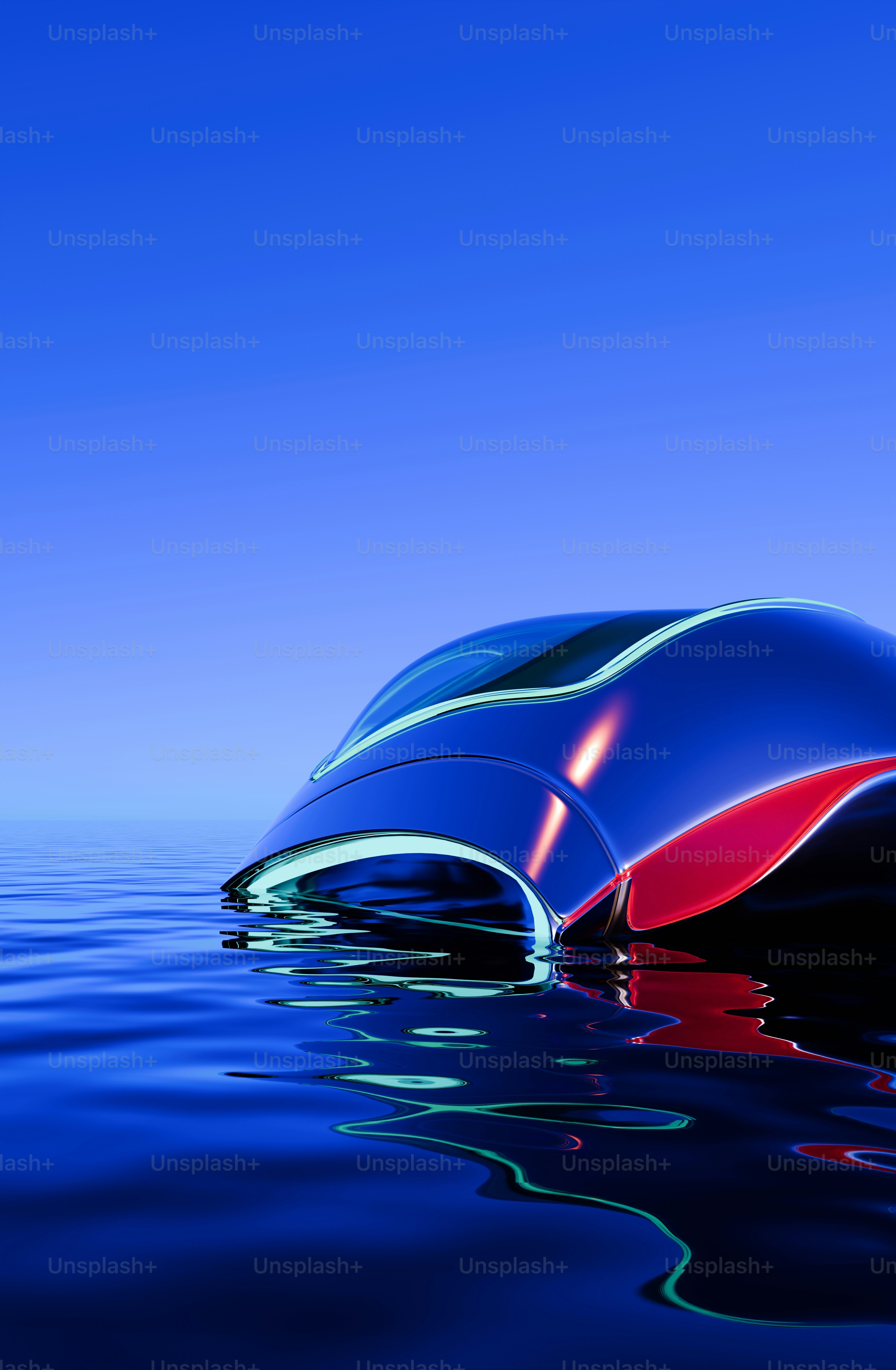 A boat floating on top of a body of water