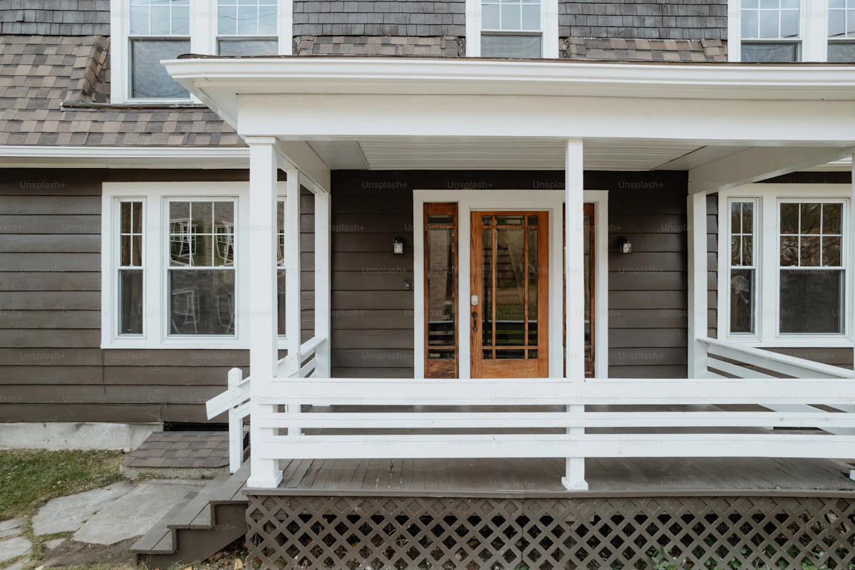 Home exterior showing structural elements