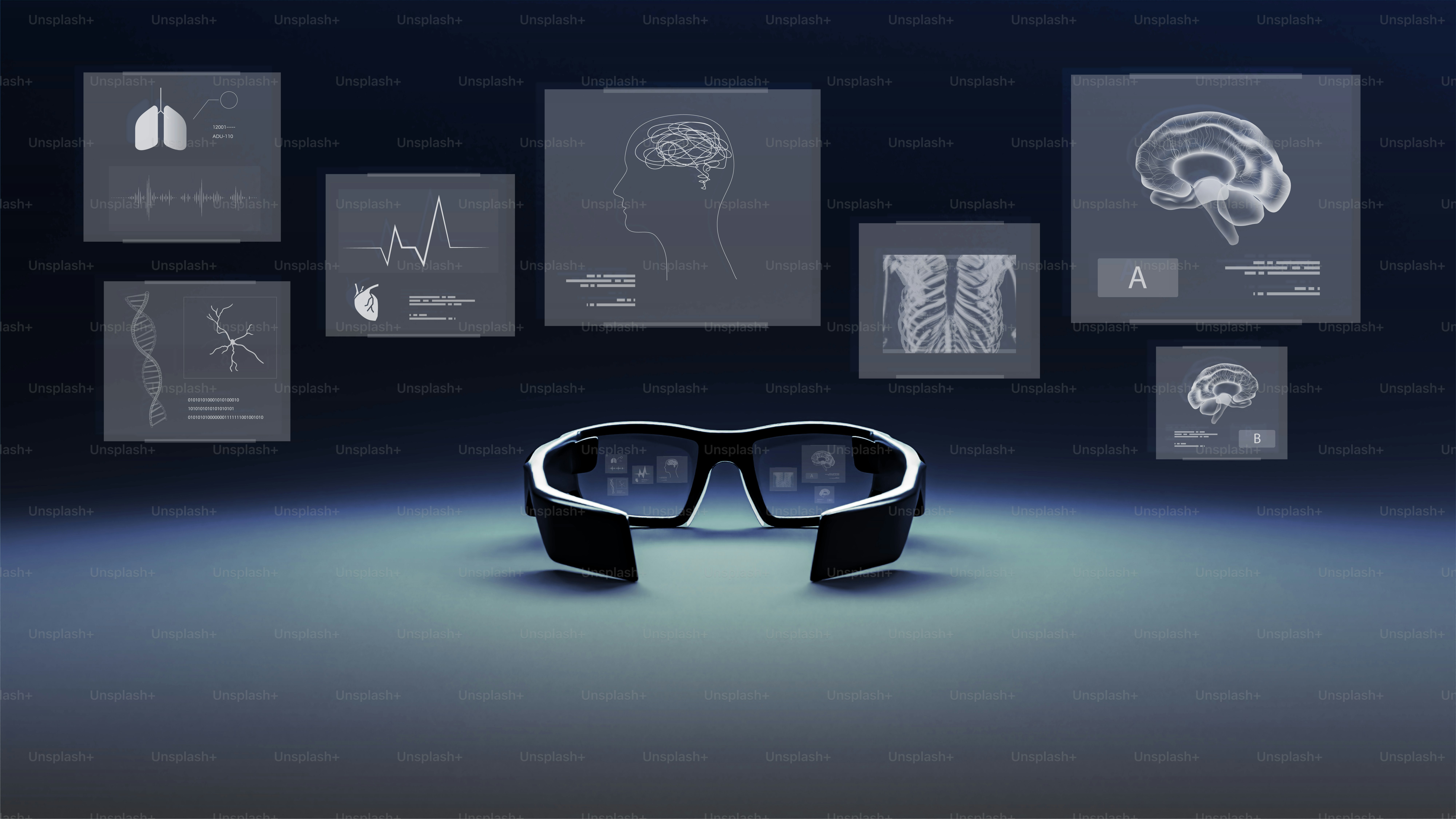 An image of a pair of futuristic glasses