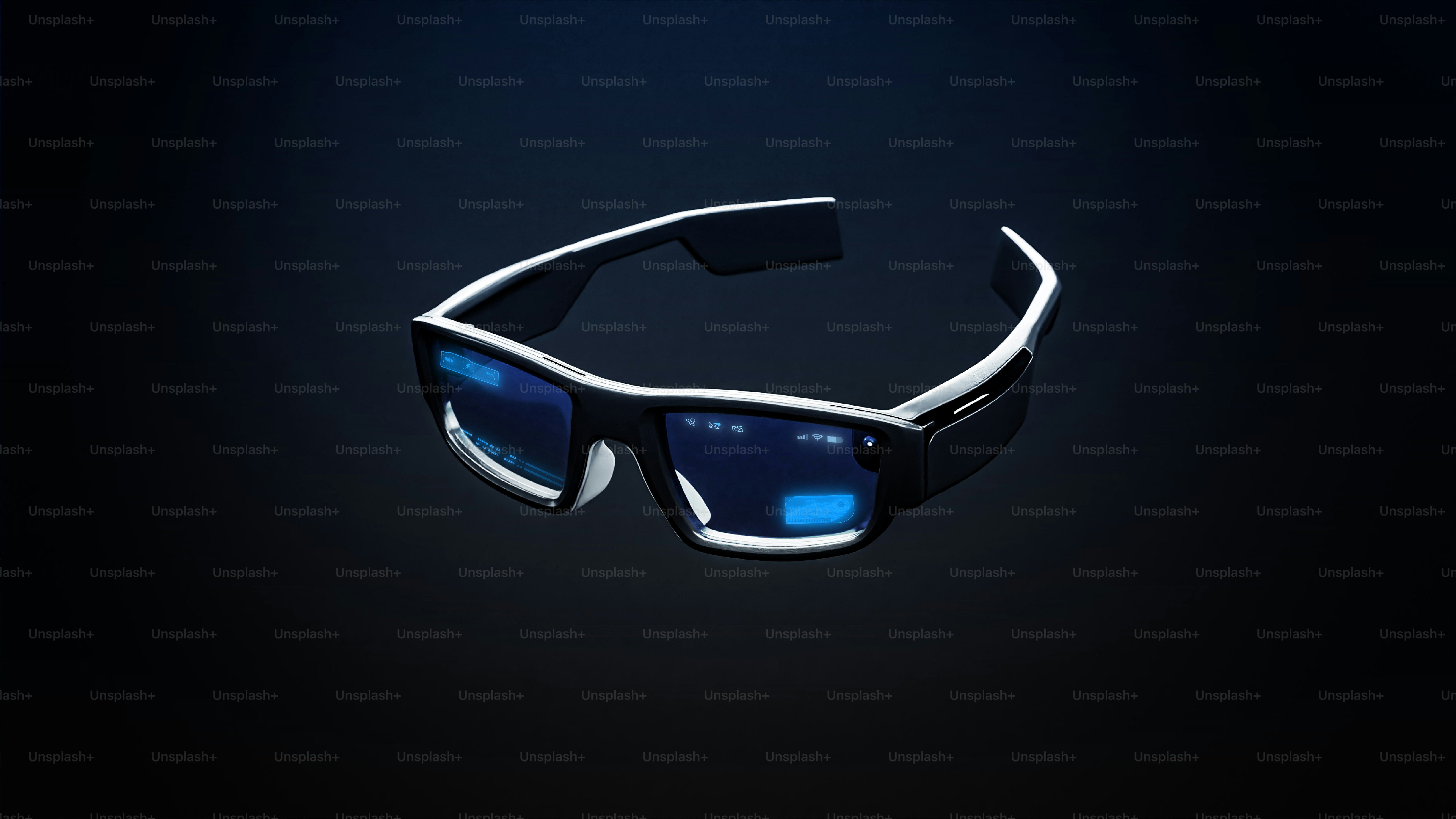 A pair of sunglasses with a dark background