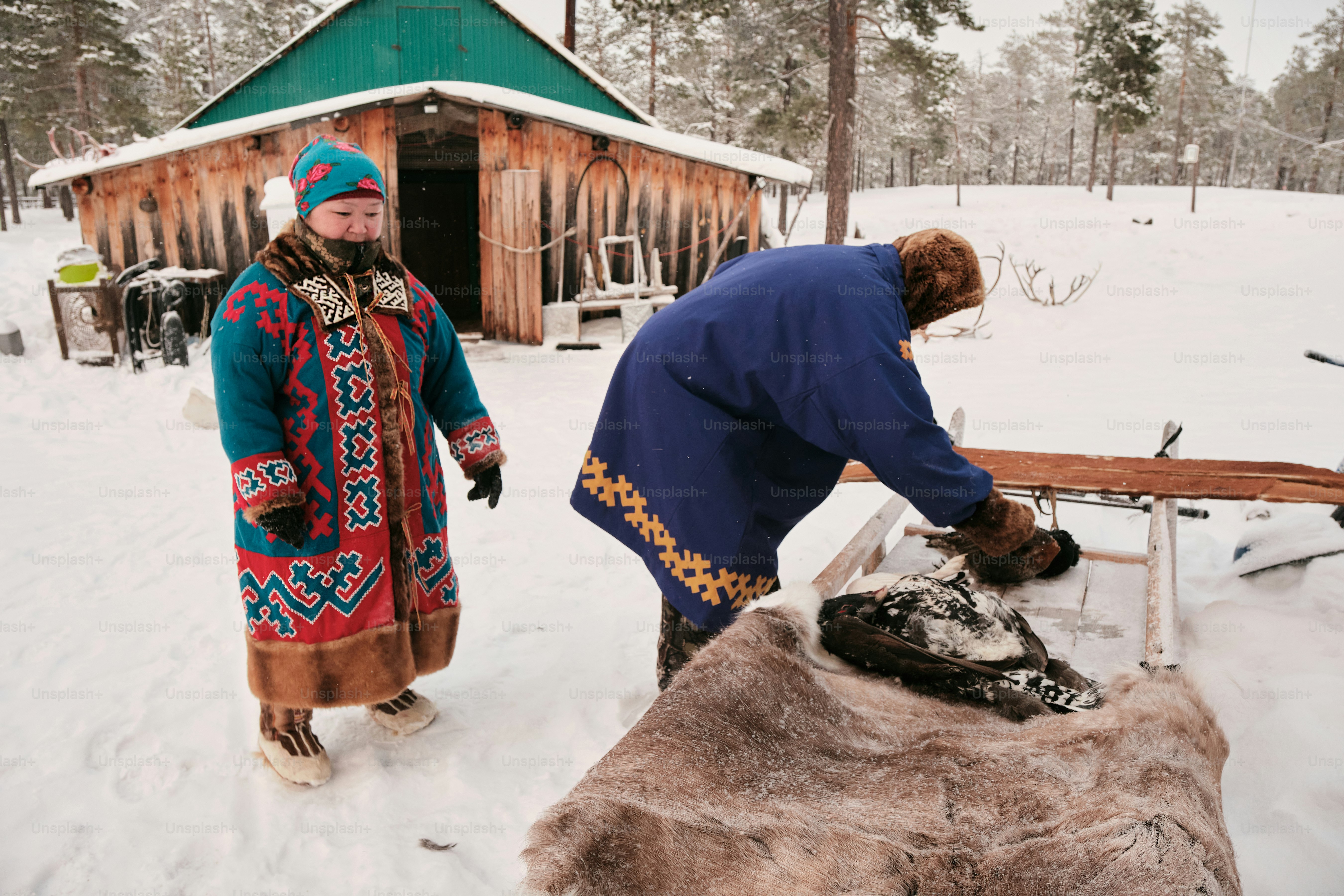 A couple of people that are standing in the snow photo – Winter Image ...