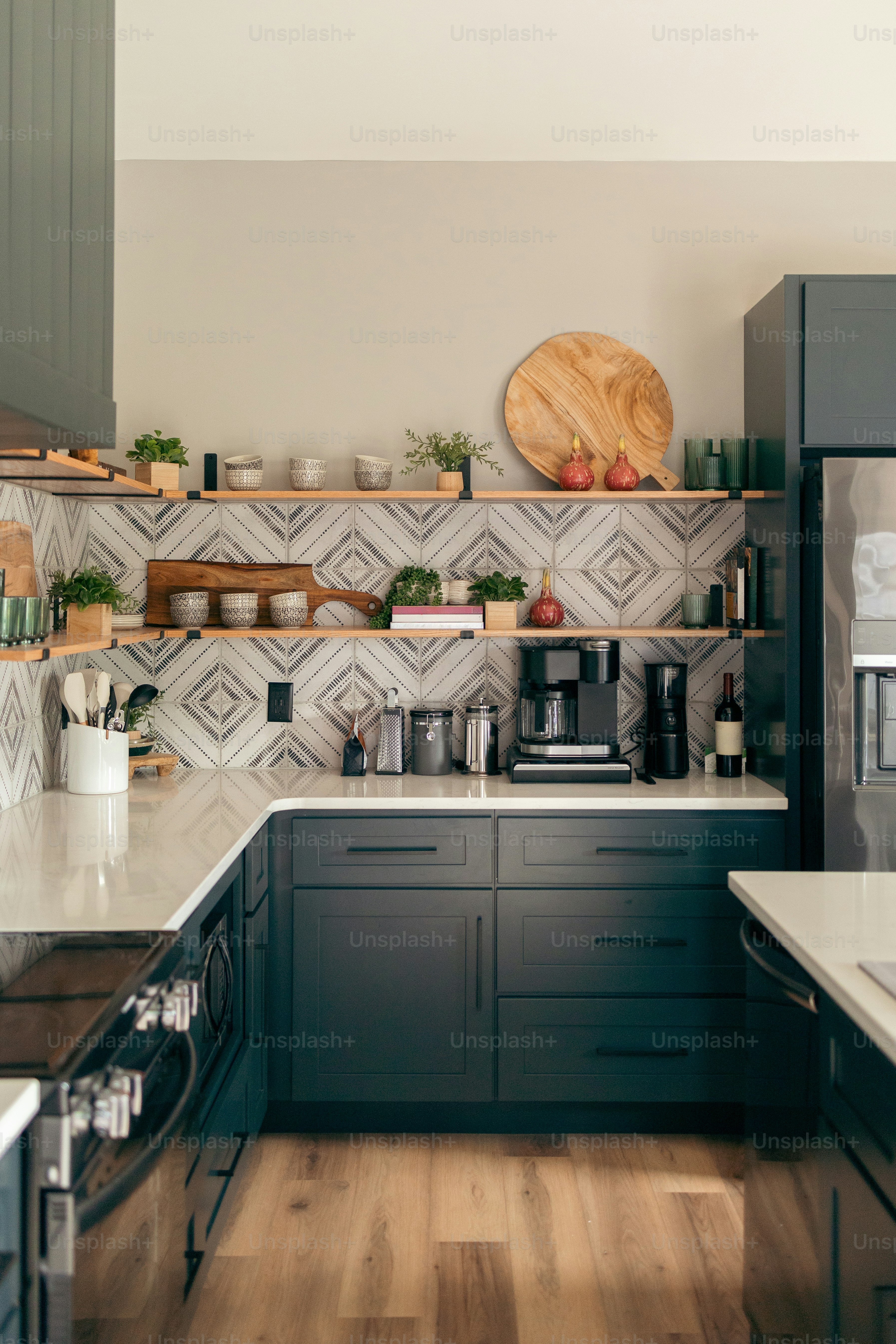 A kitchen with a lot of counter space