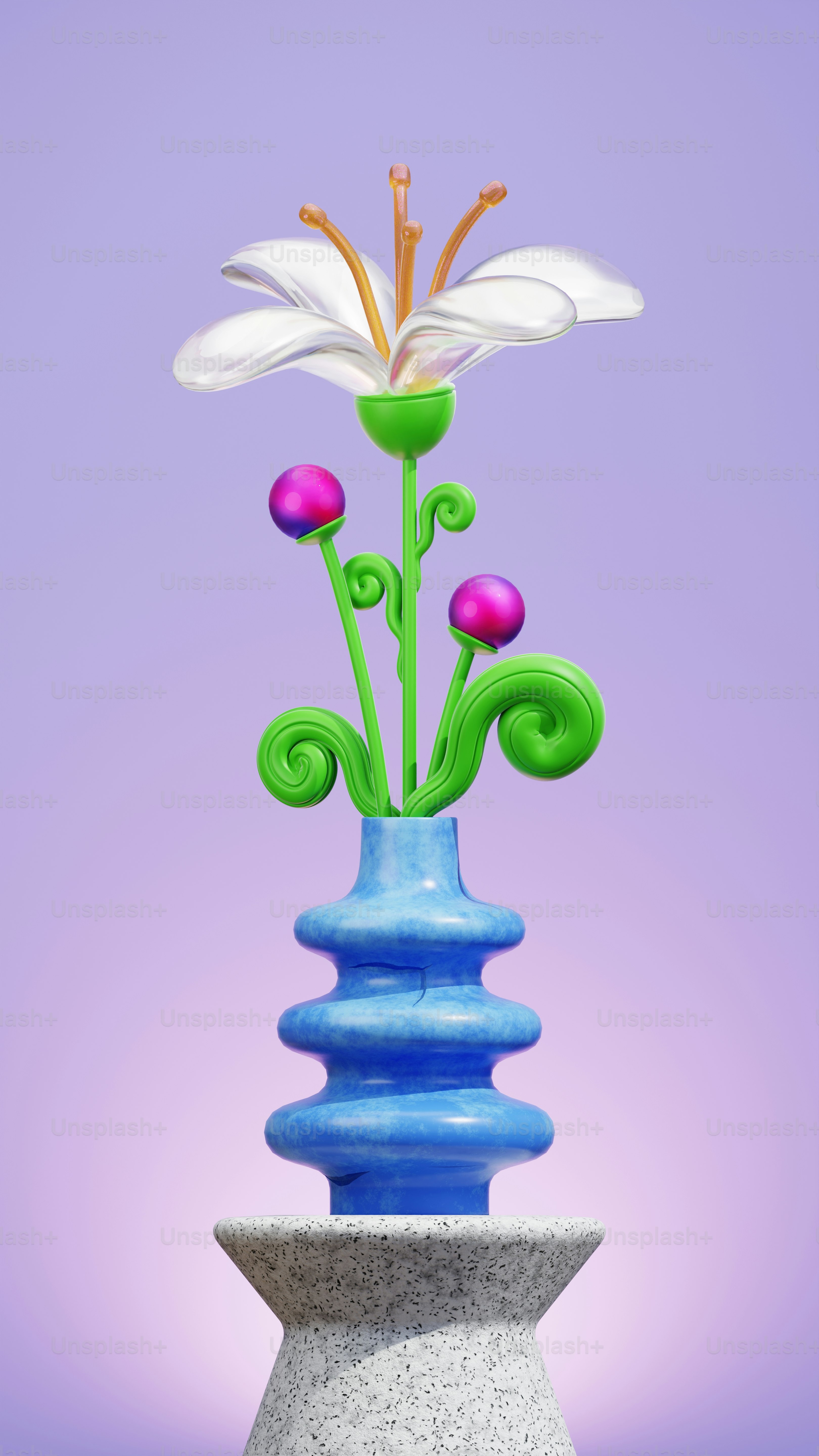 A vase with a flower in it sitting on a table photo – Botanicals Image ...