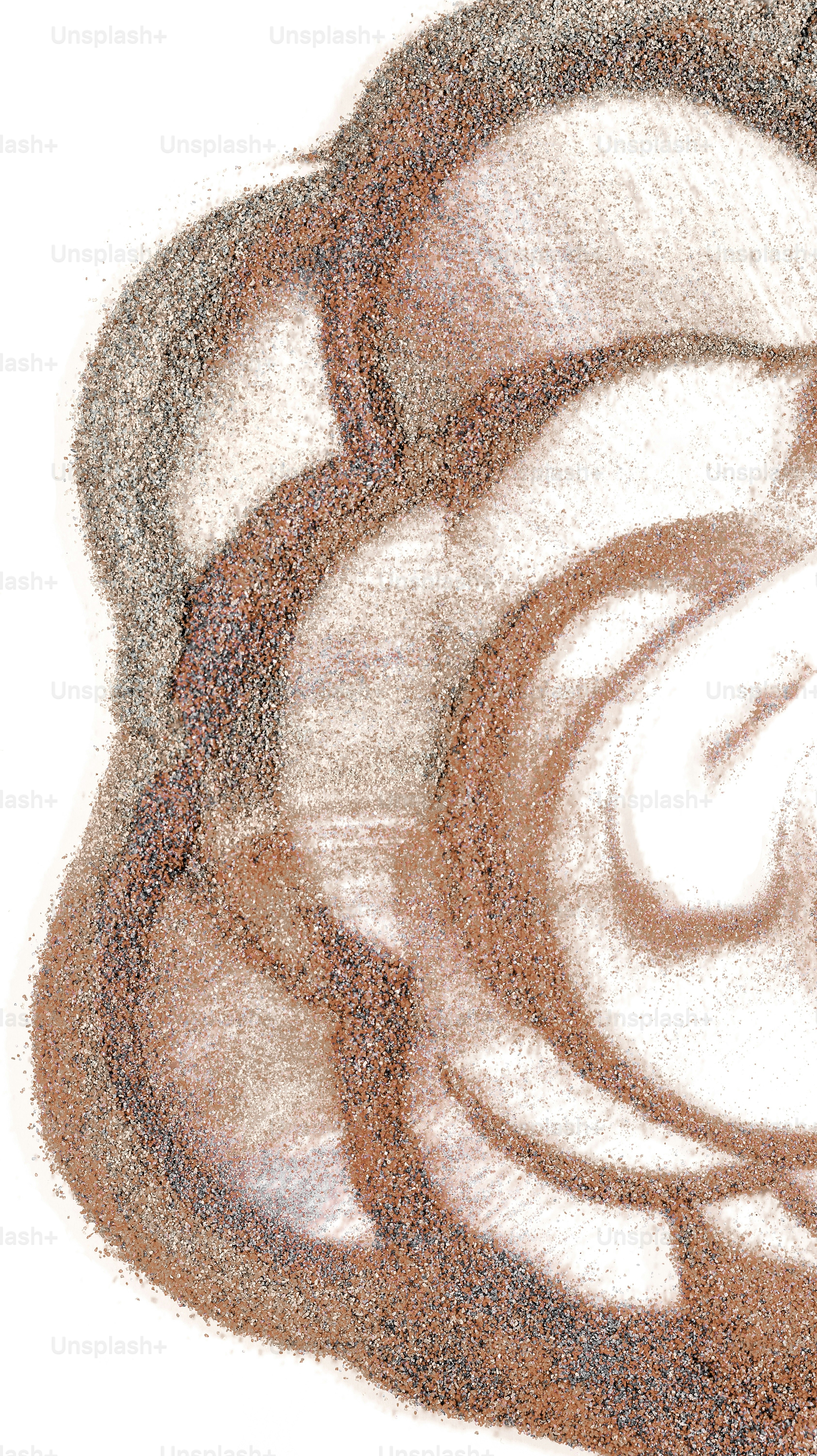 A drawing of a spiral design on a white background