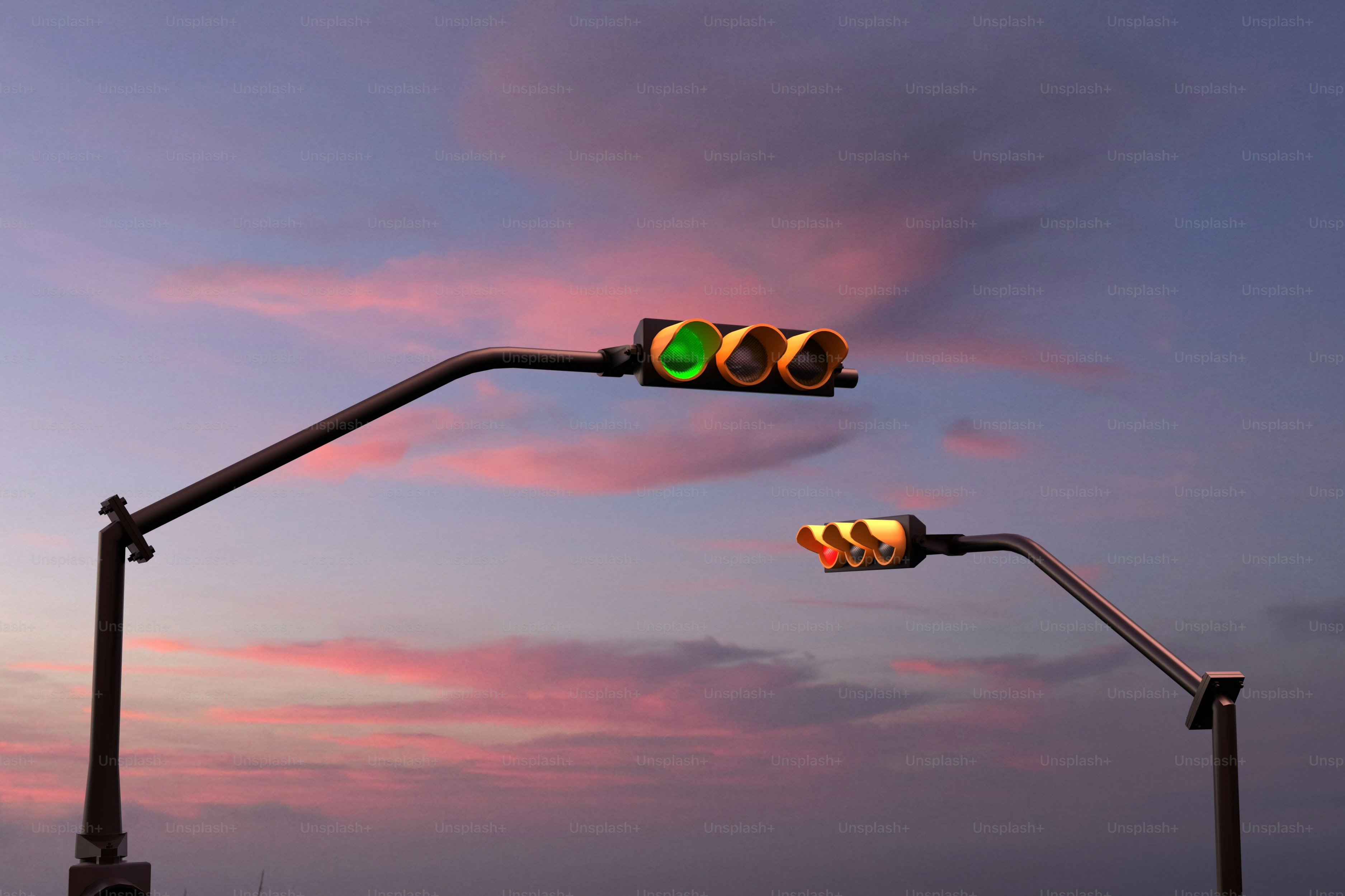 A traffic light with a green pedestrian sign on it photo – 3d Image on ...