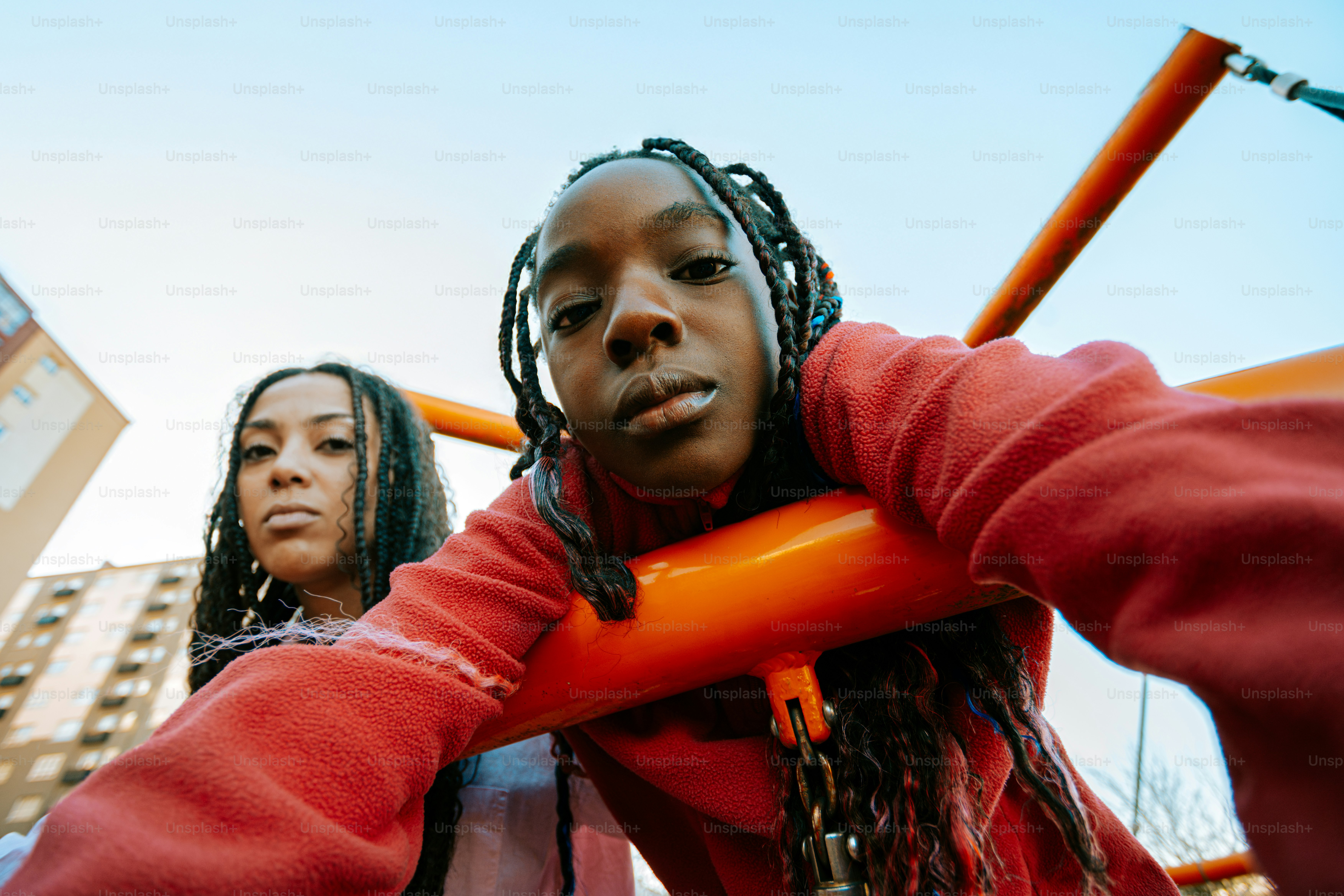 A couple of people standing next to each other