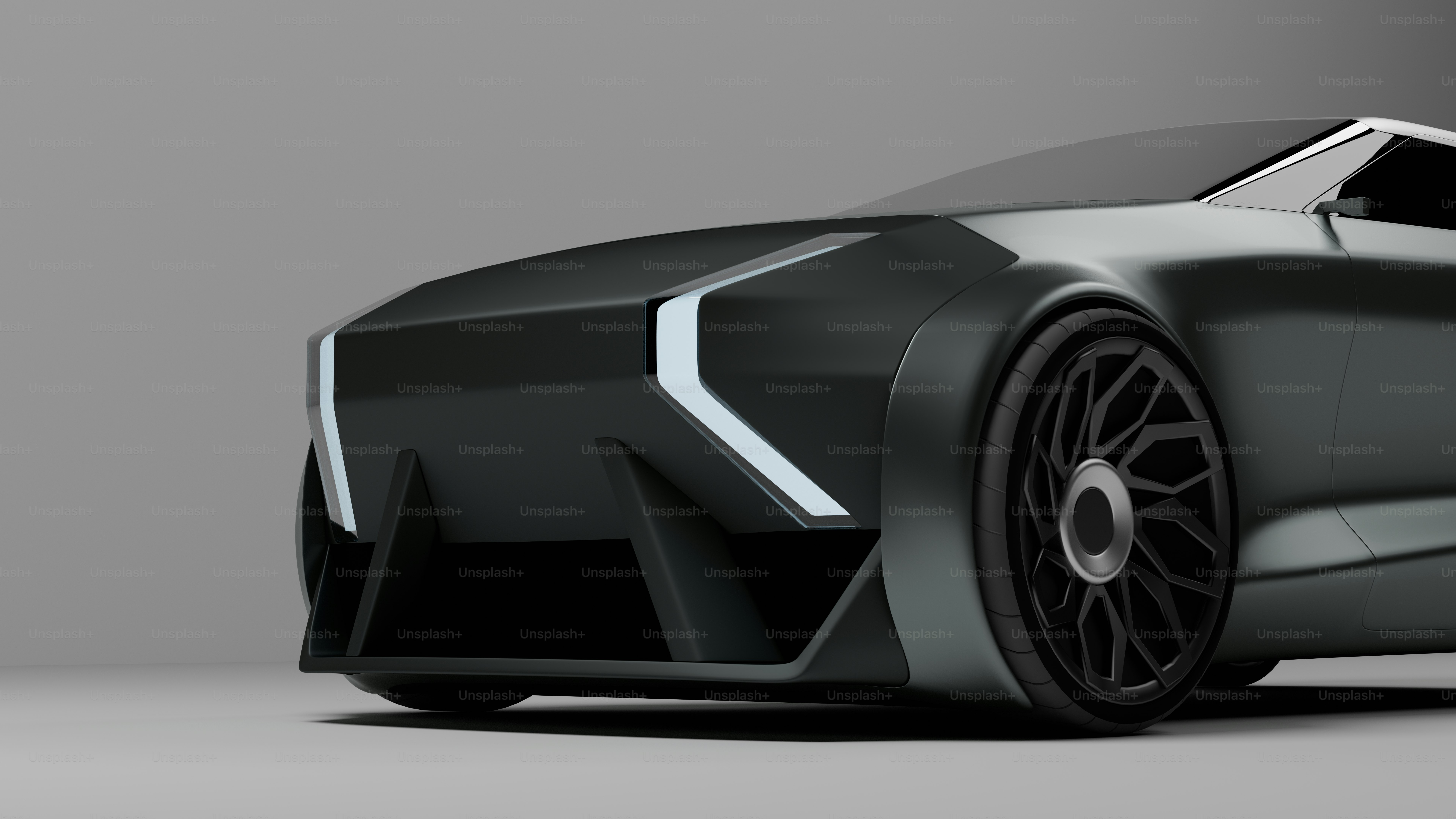 Mobil futuristik ditampilkan pada gambar ini