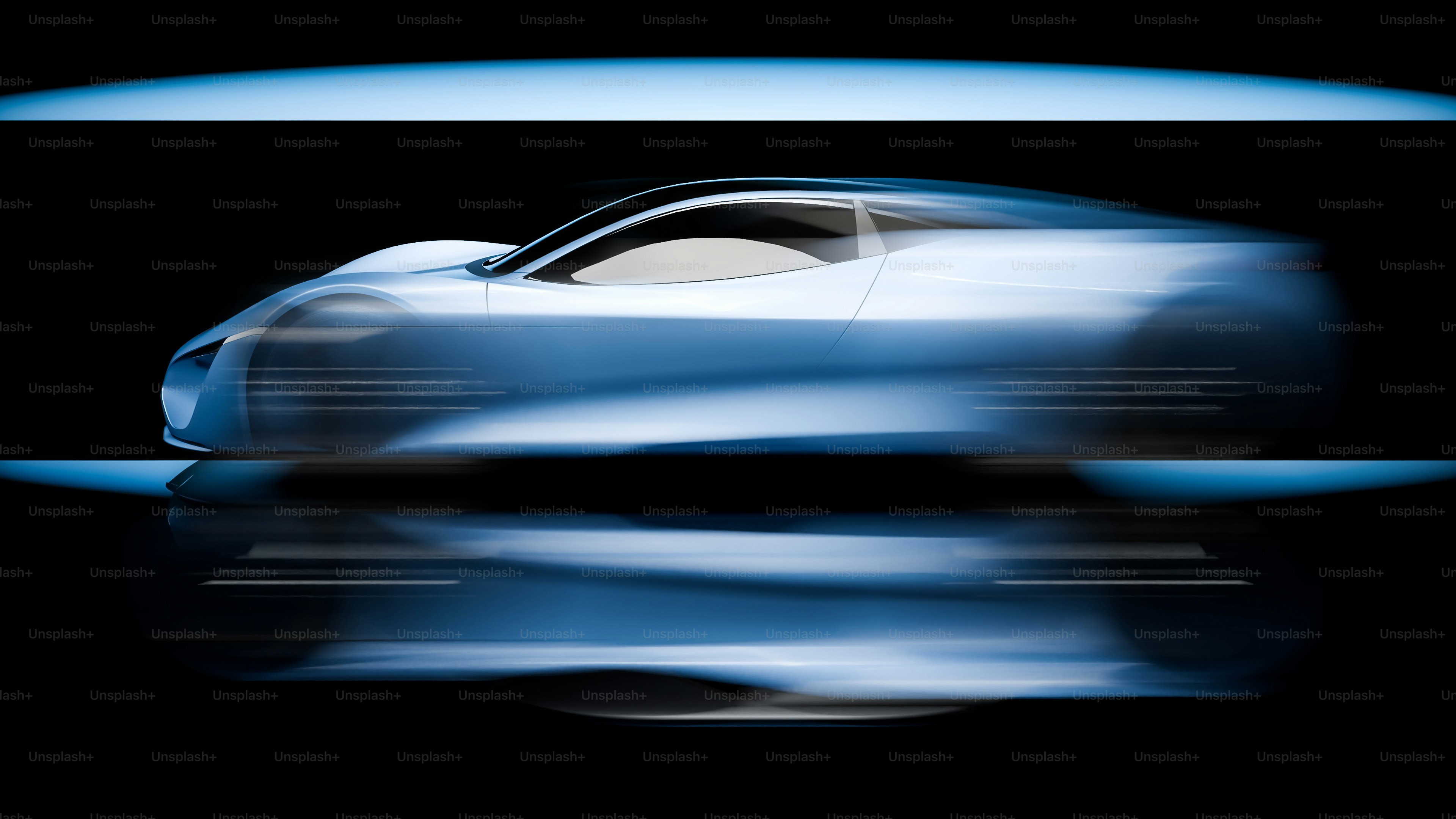 A blurry photo of a car in the dark