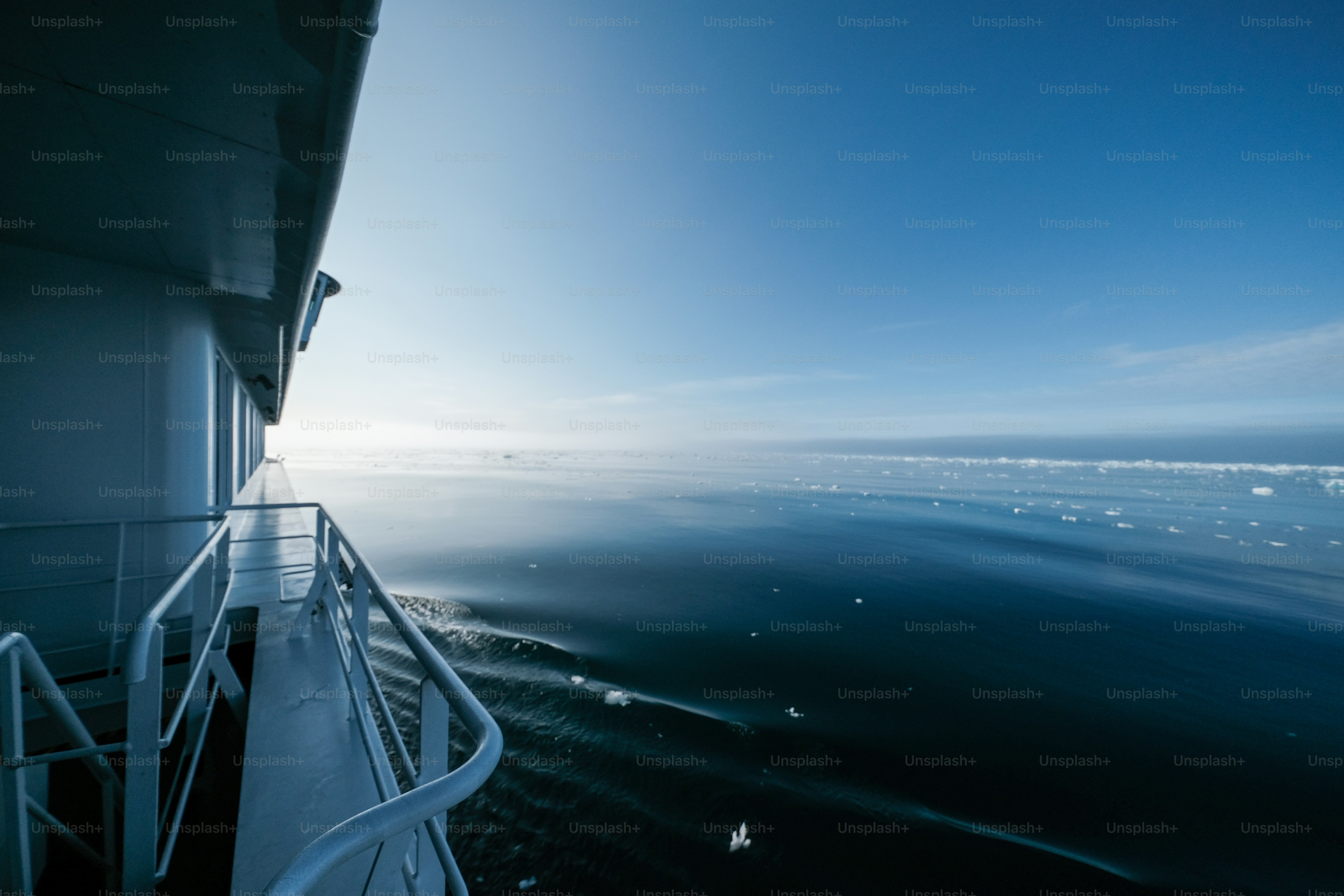 A view of the ocean from a cruise ship