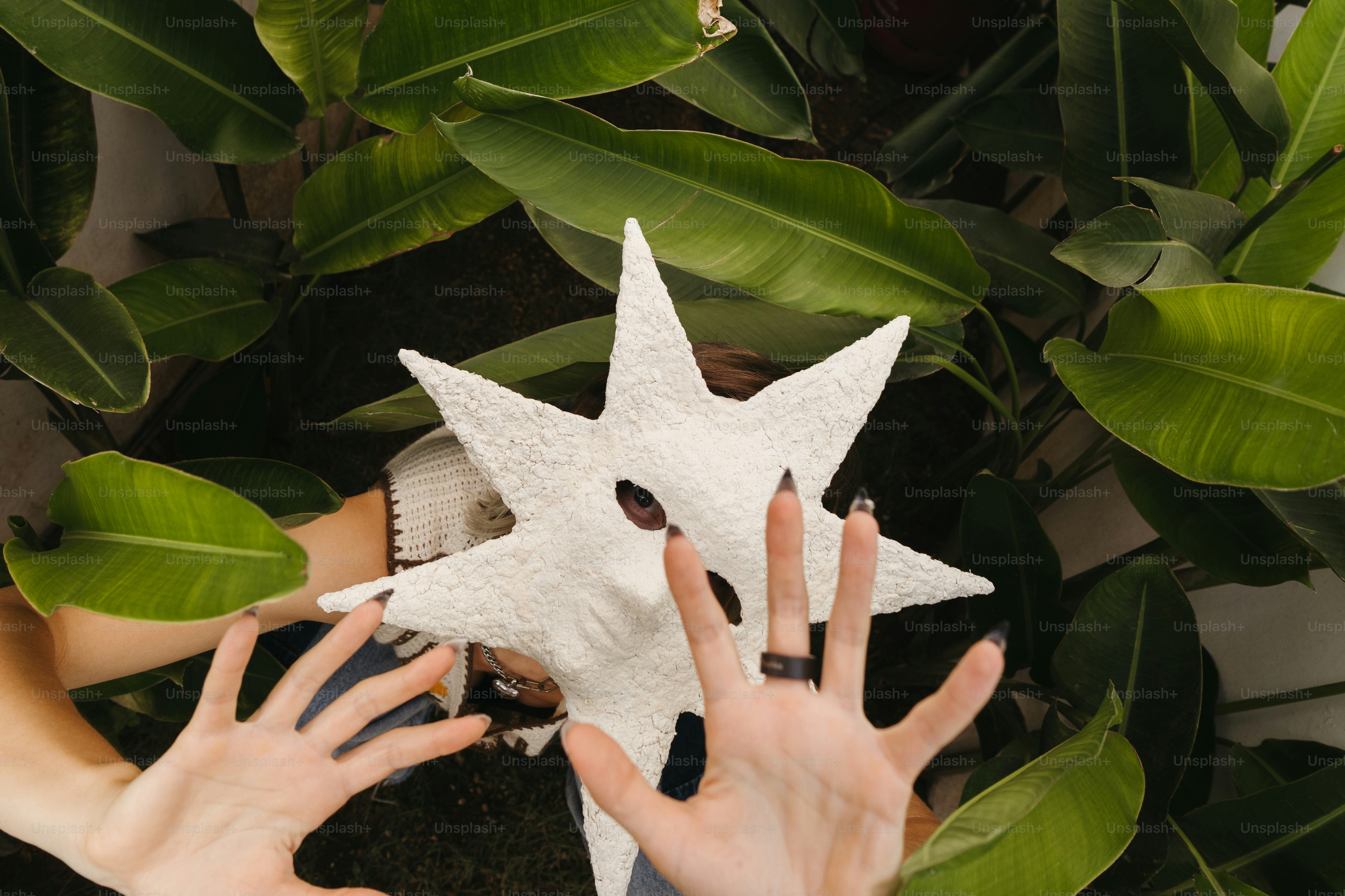 A group of people reaching for a star decoration