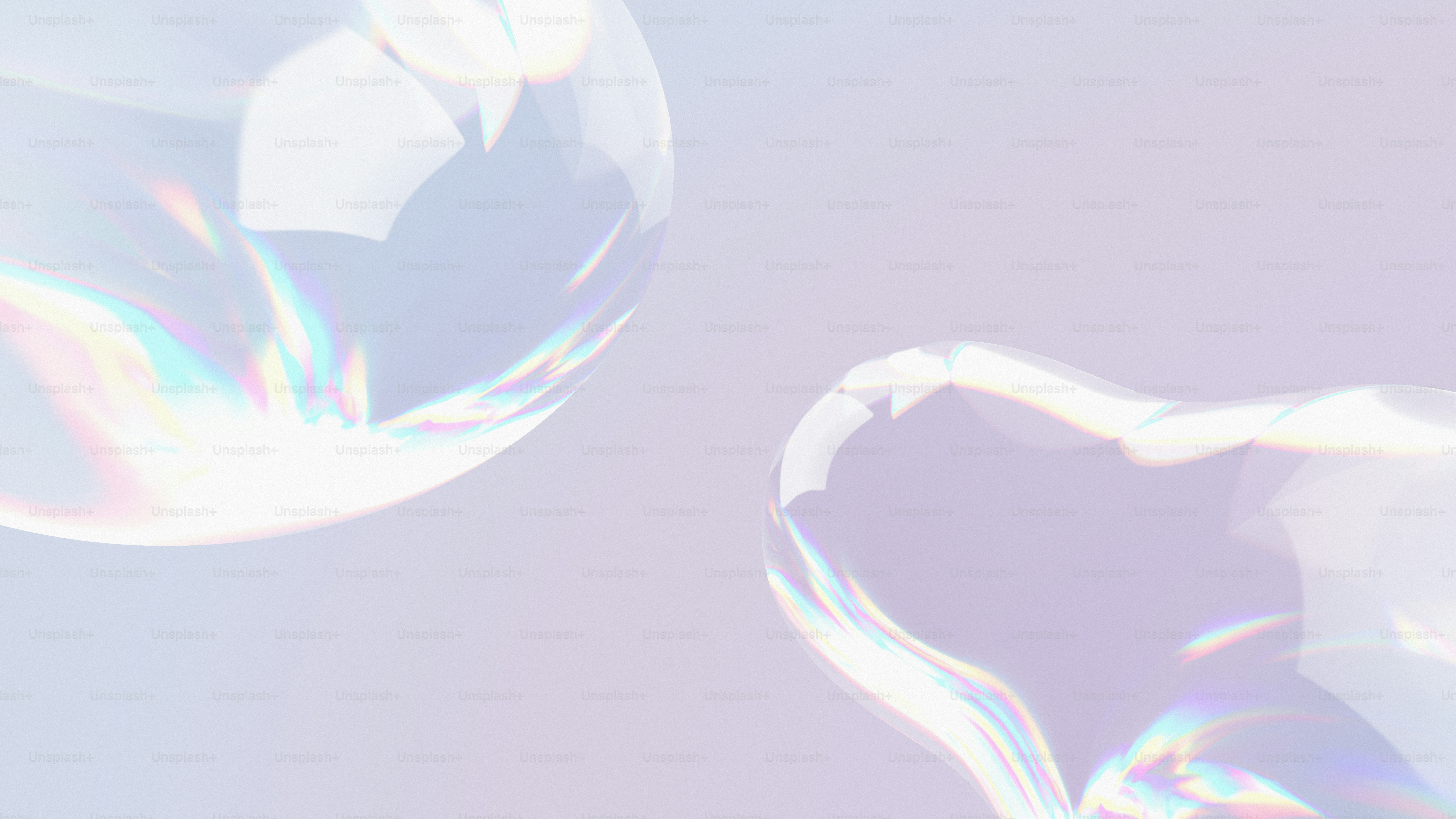 공중에 떠 있는 두 개의 비눗방울