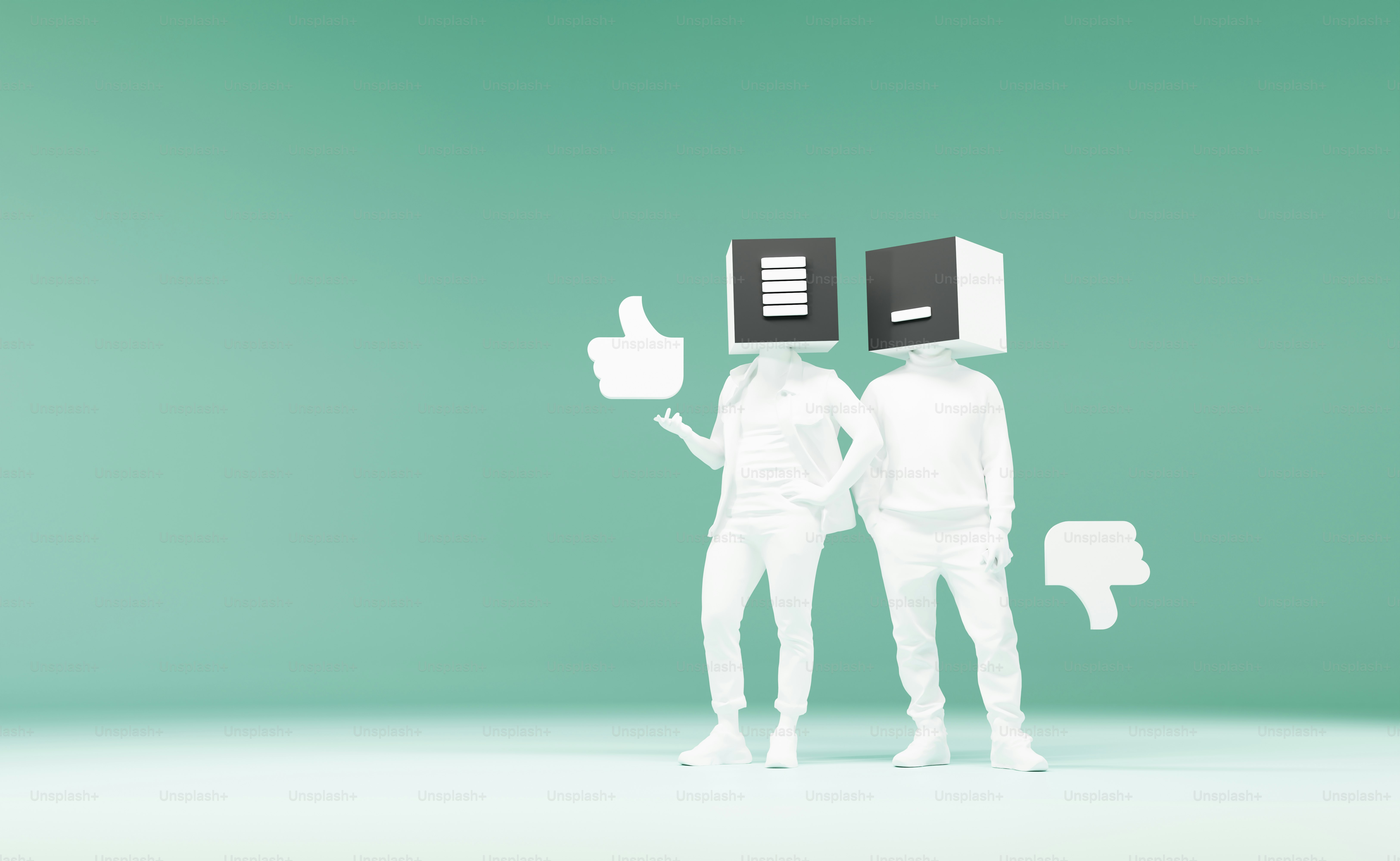 3D illustration on customer satisfaction