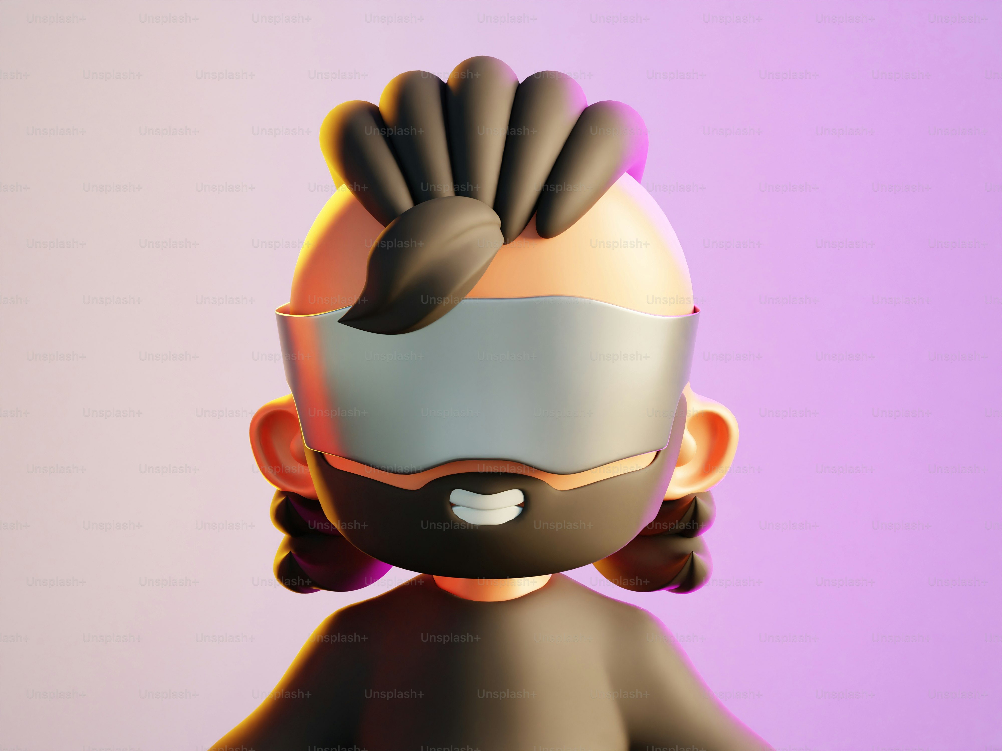 Ein stilisiertes Bild einer Person mit einem Helm auf dem Kopf