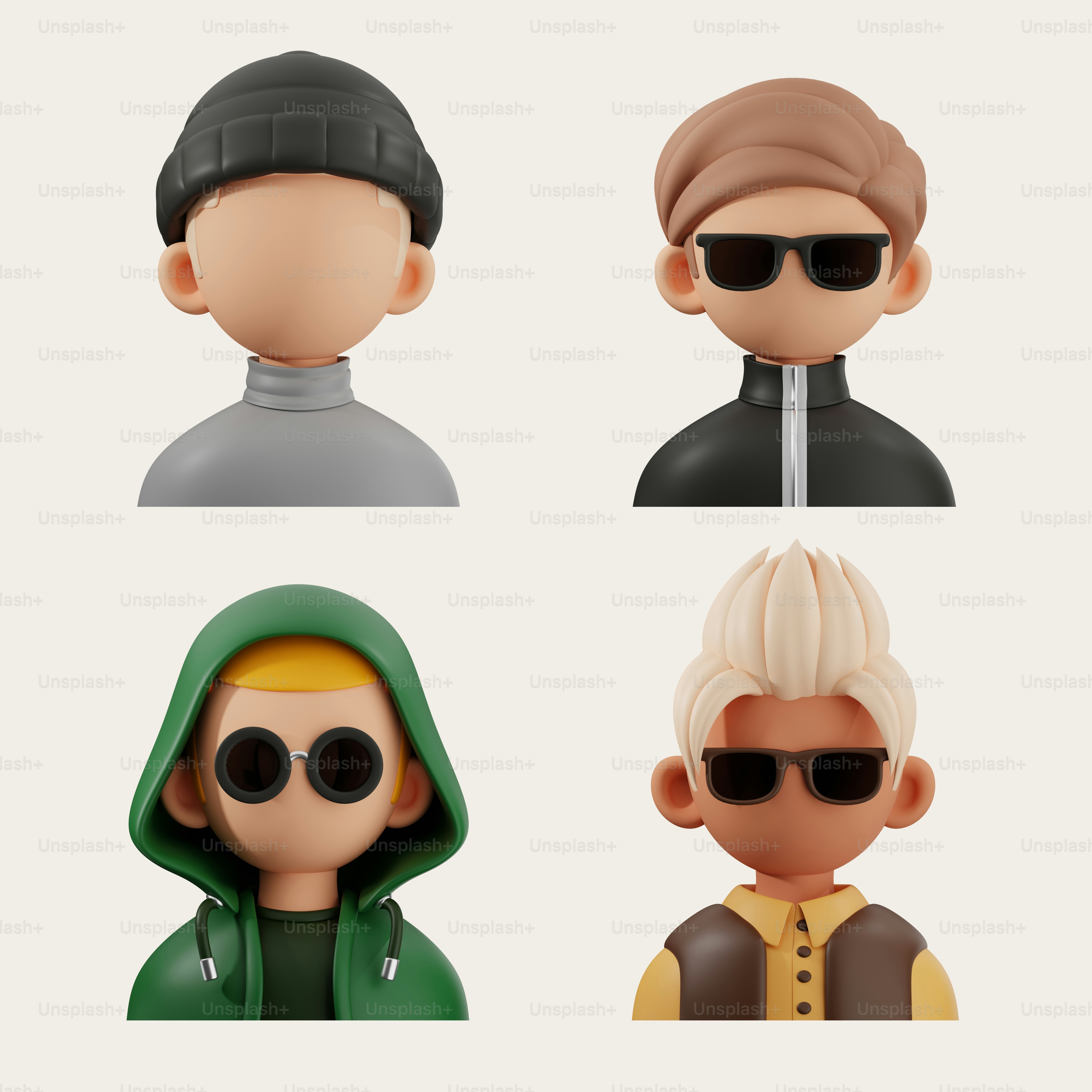 A group of people with sunglasses on their faces