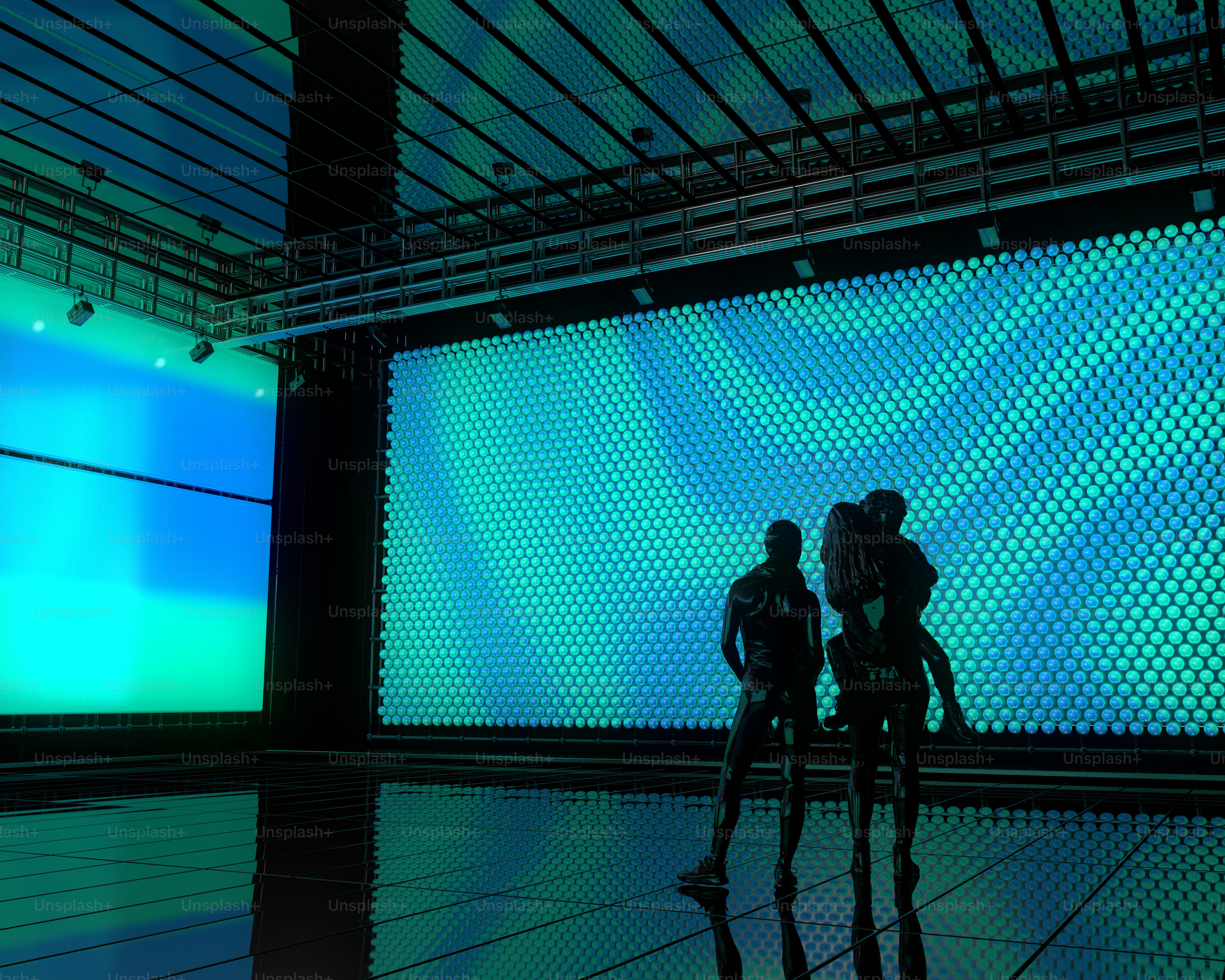 Escaparate con pantalla LED