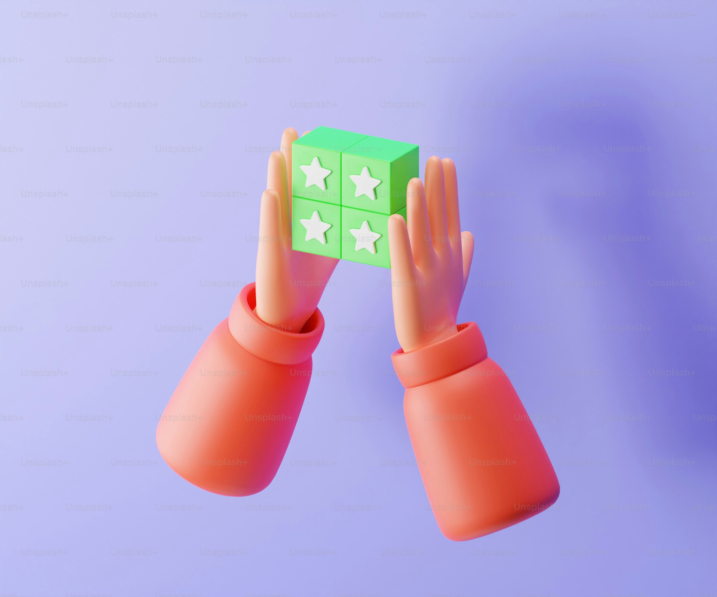 Hand with star 3D