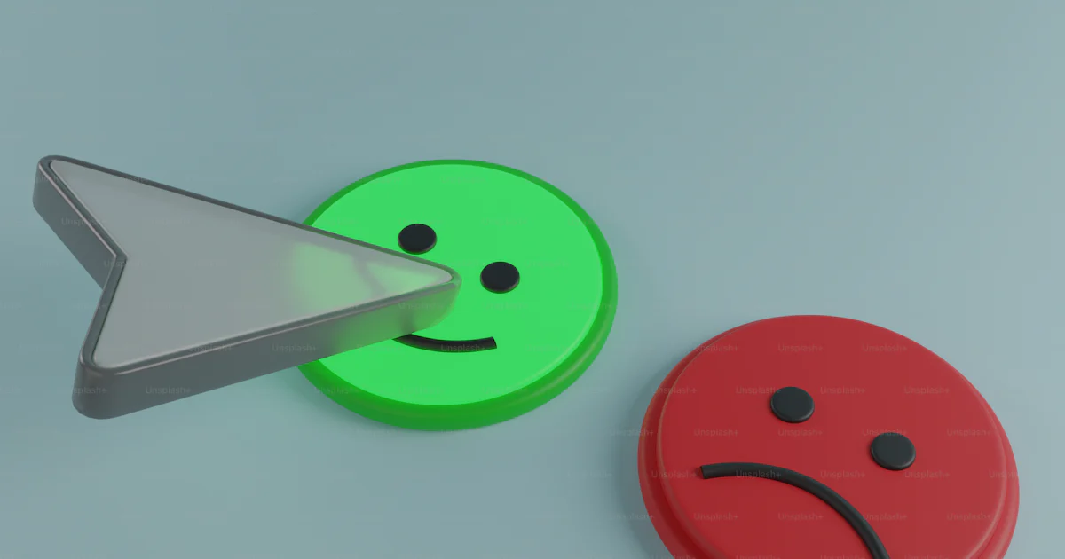 Red Sad Button A red and green button with a sad face and an arrow photo – Smile Image ...