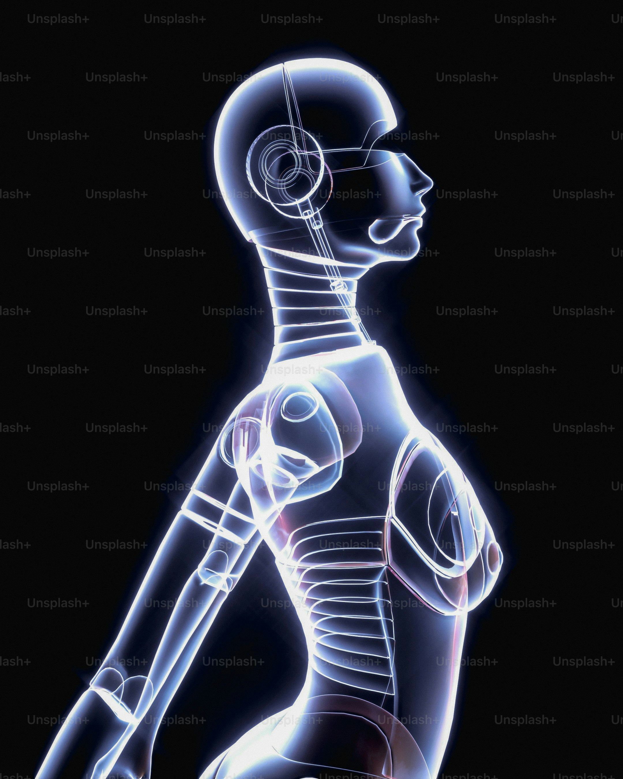 Una imagen en 3D de una persona con los auriculares puestos