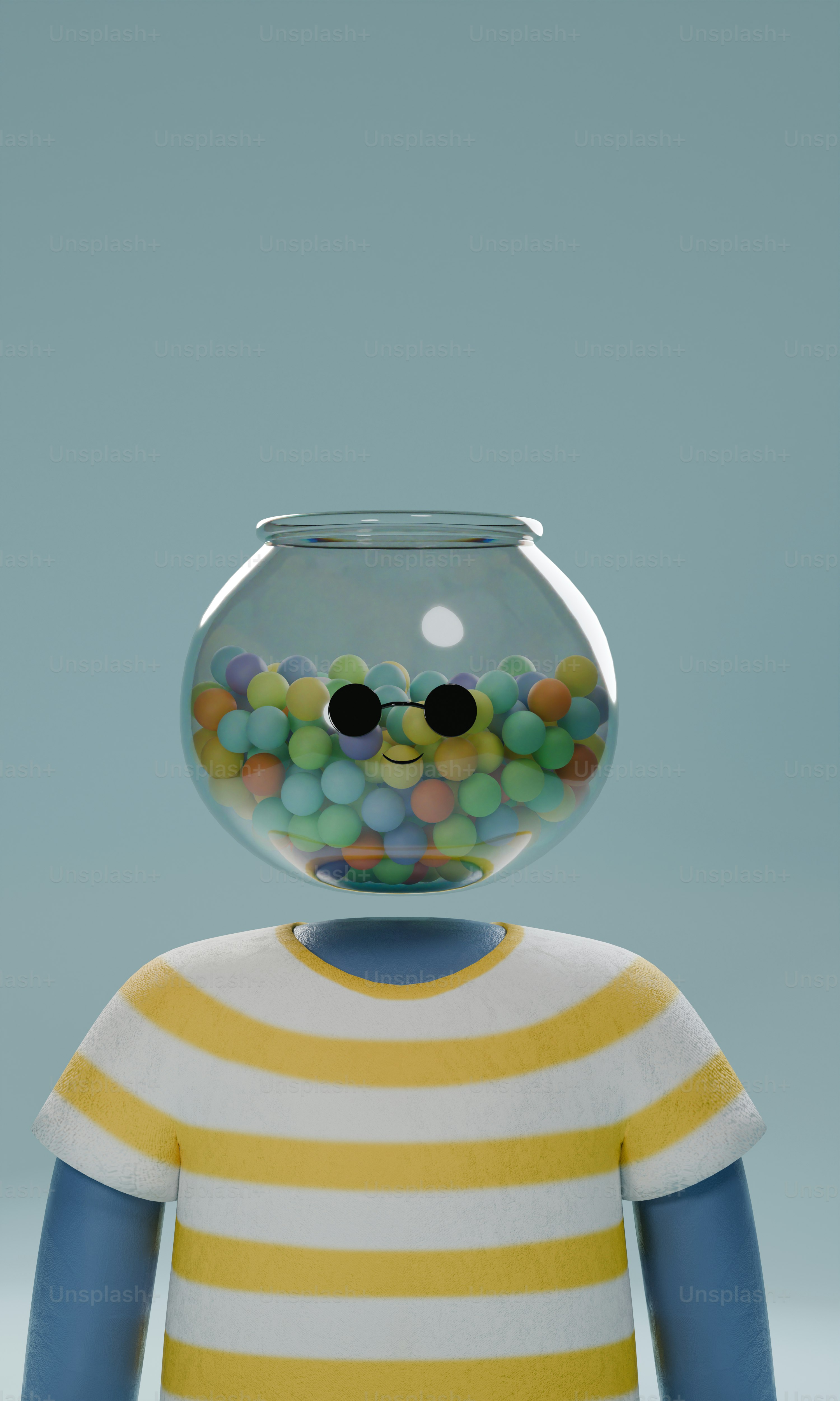 A glass bowl filled with candy sitting on top of a table