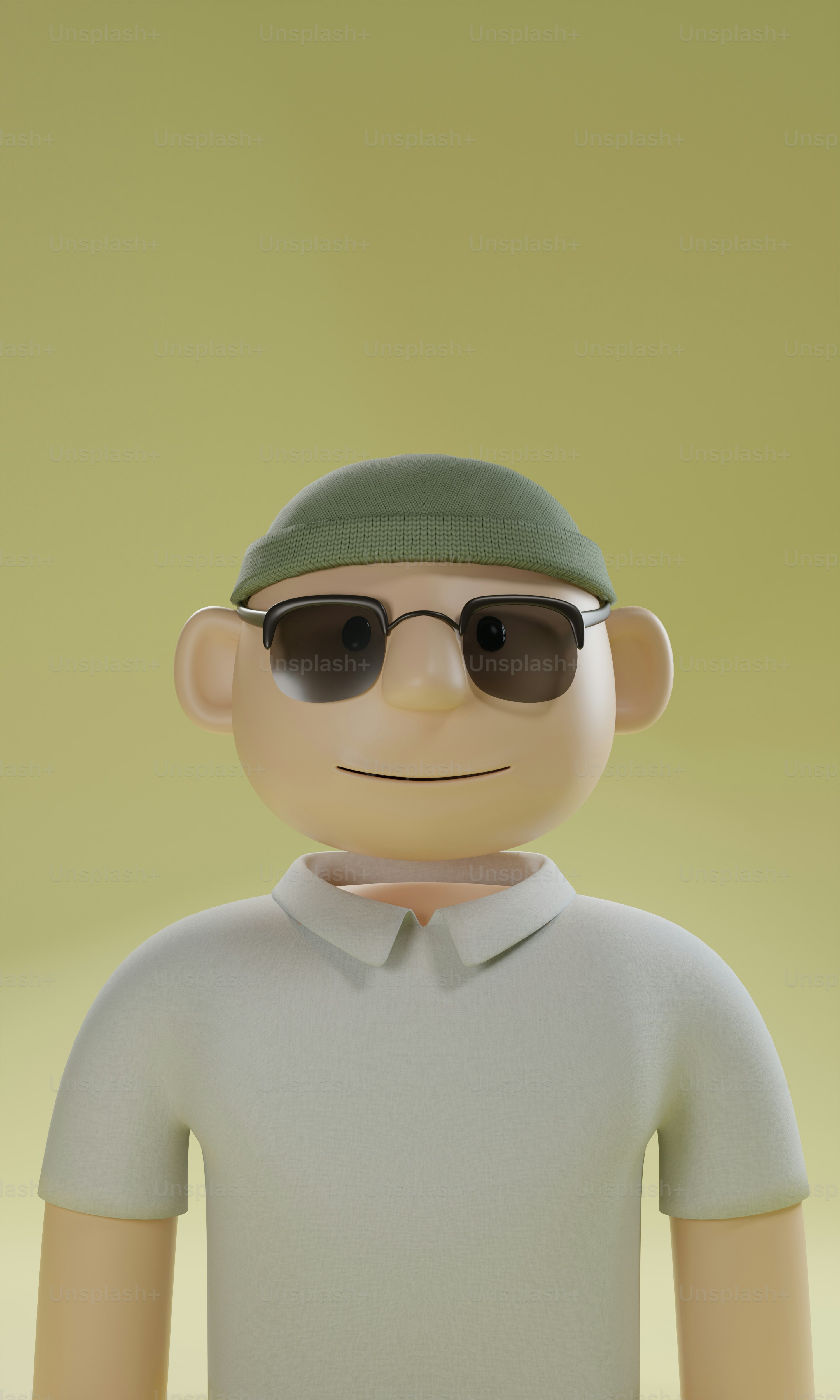 A man wearing sunglasses and a hat with a smile on his face