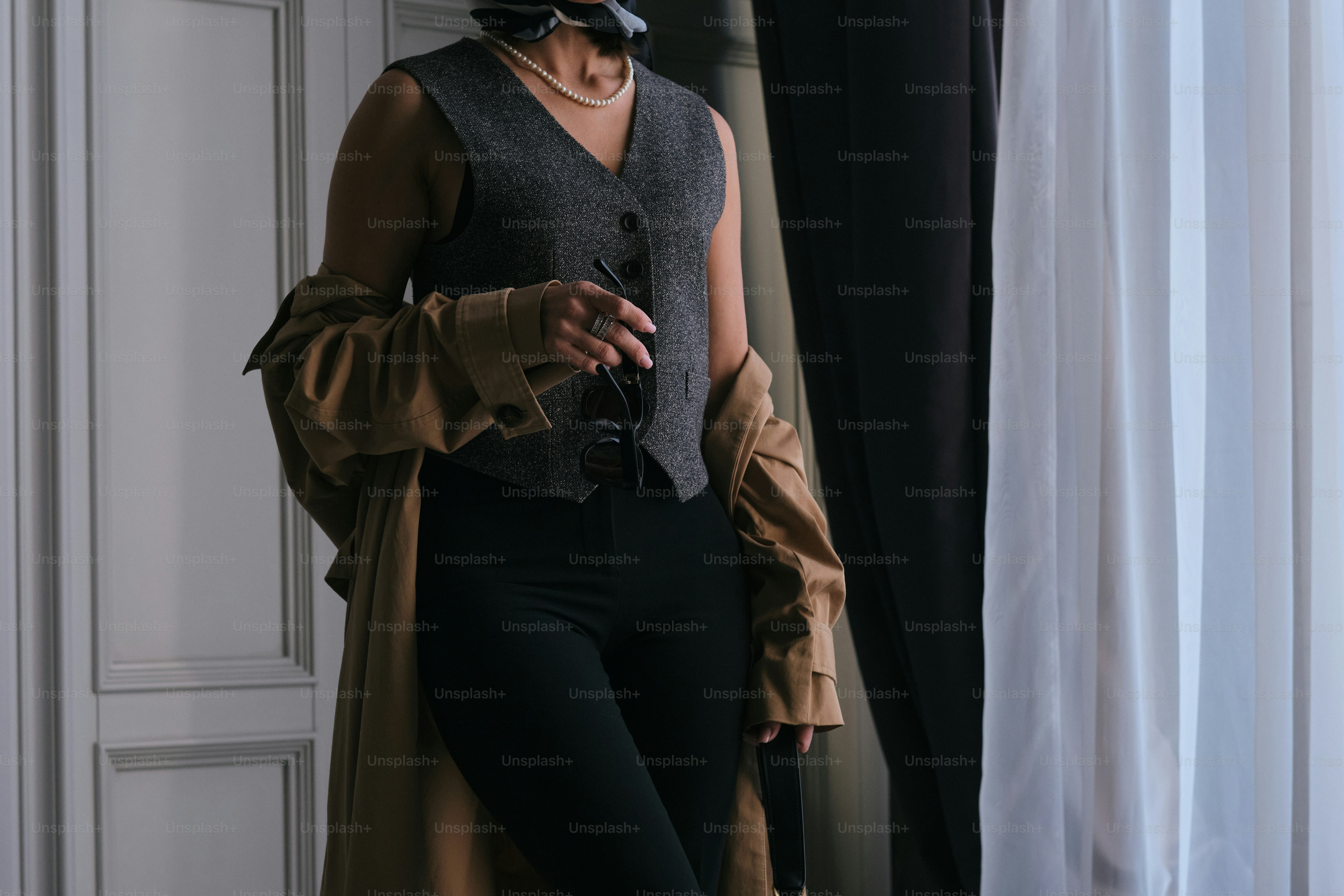 elegance portrait of a woman in “old money” aesthetics