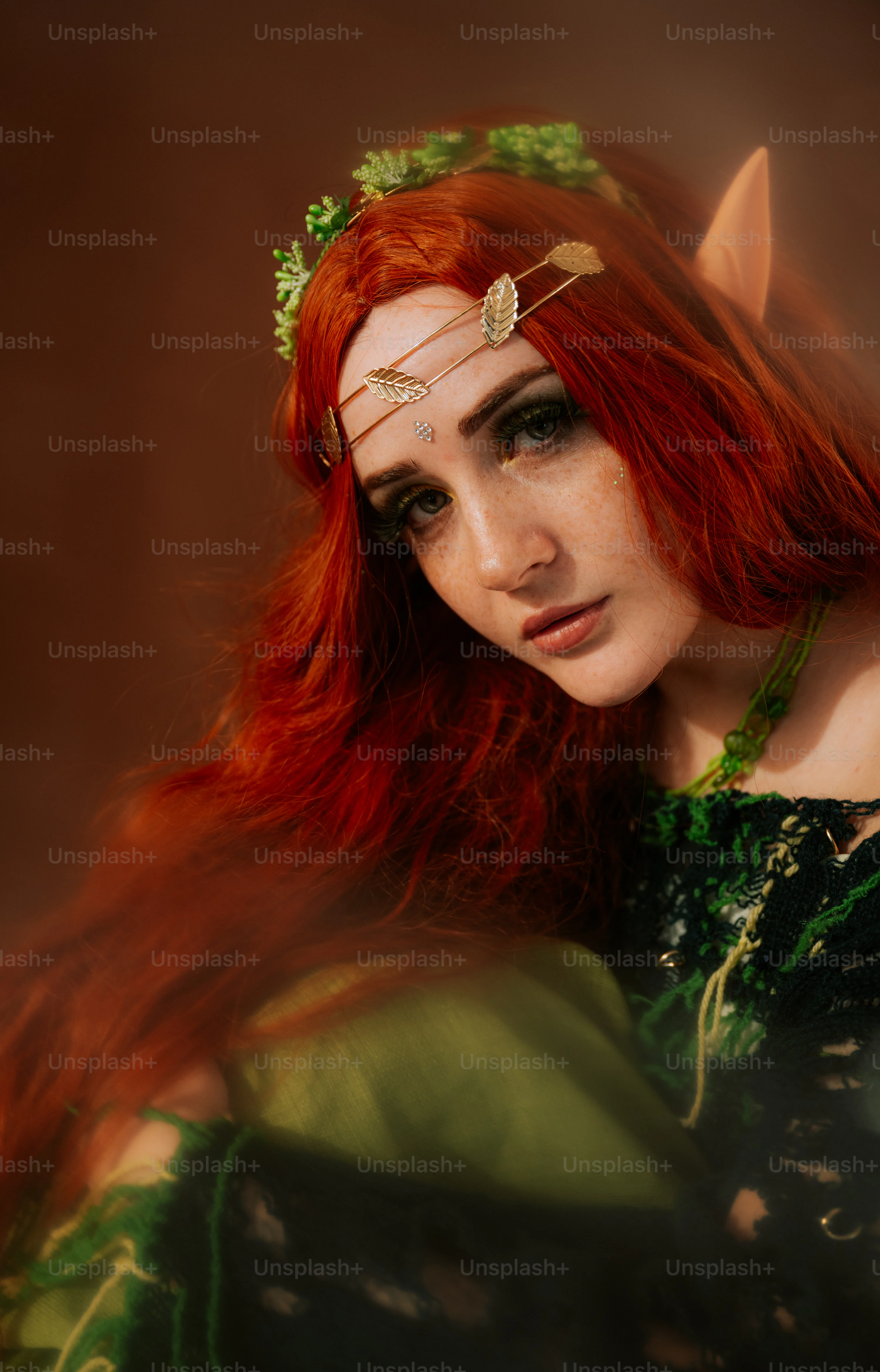 red hair green dress Mermaid Prom Dresses With Emerald Off-Shoulder Satin Slit Mermaid Custom Made Prom or with almost any style overdress Zoe . Nothing looks more