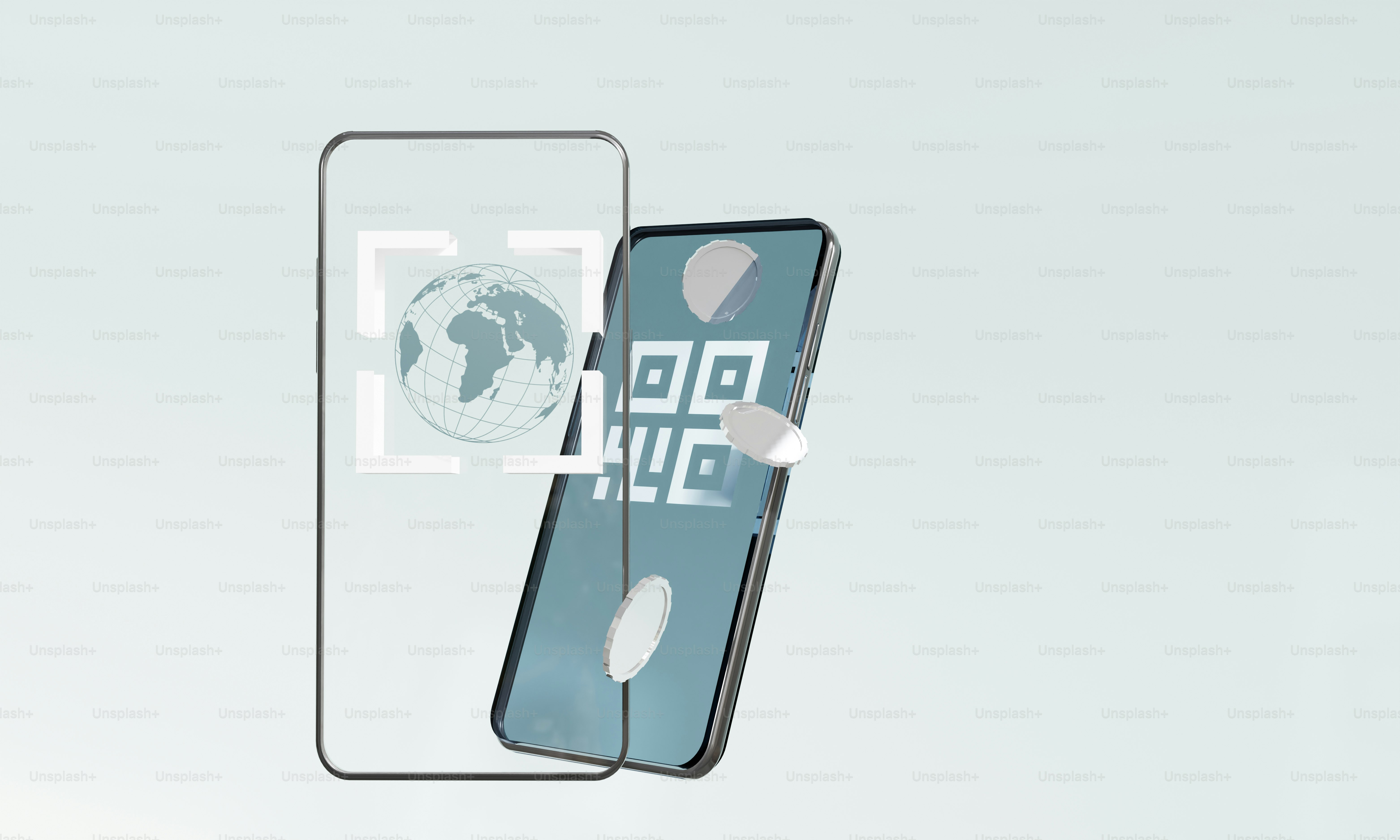 A cell phone with an ad on the back of it