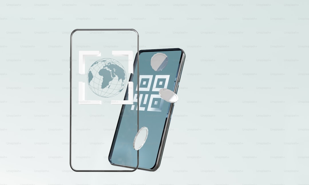A cell phone with an ad on the back of it