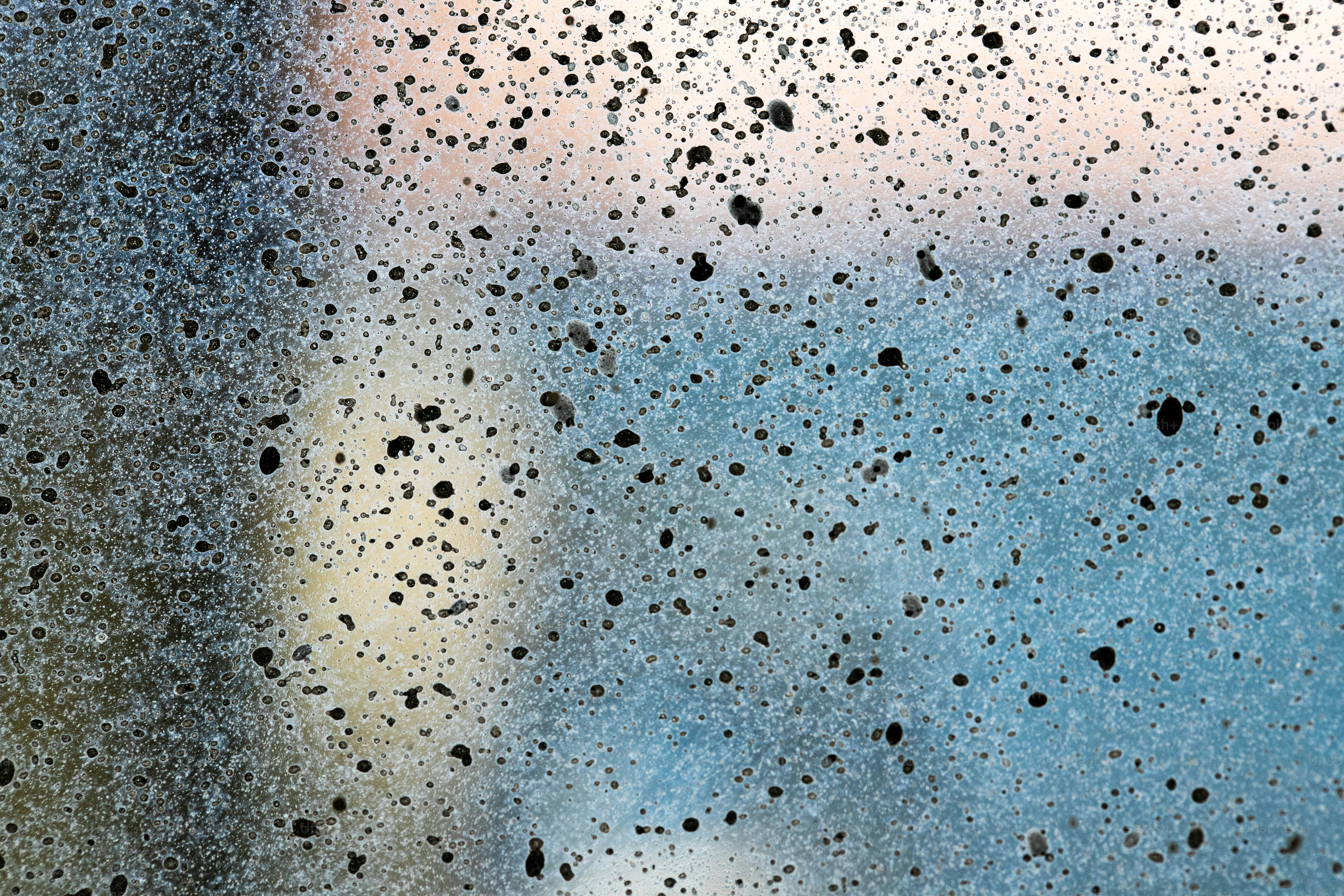 Speckled, textured surface with colorful background.