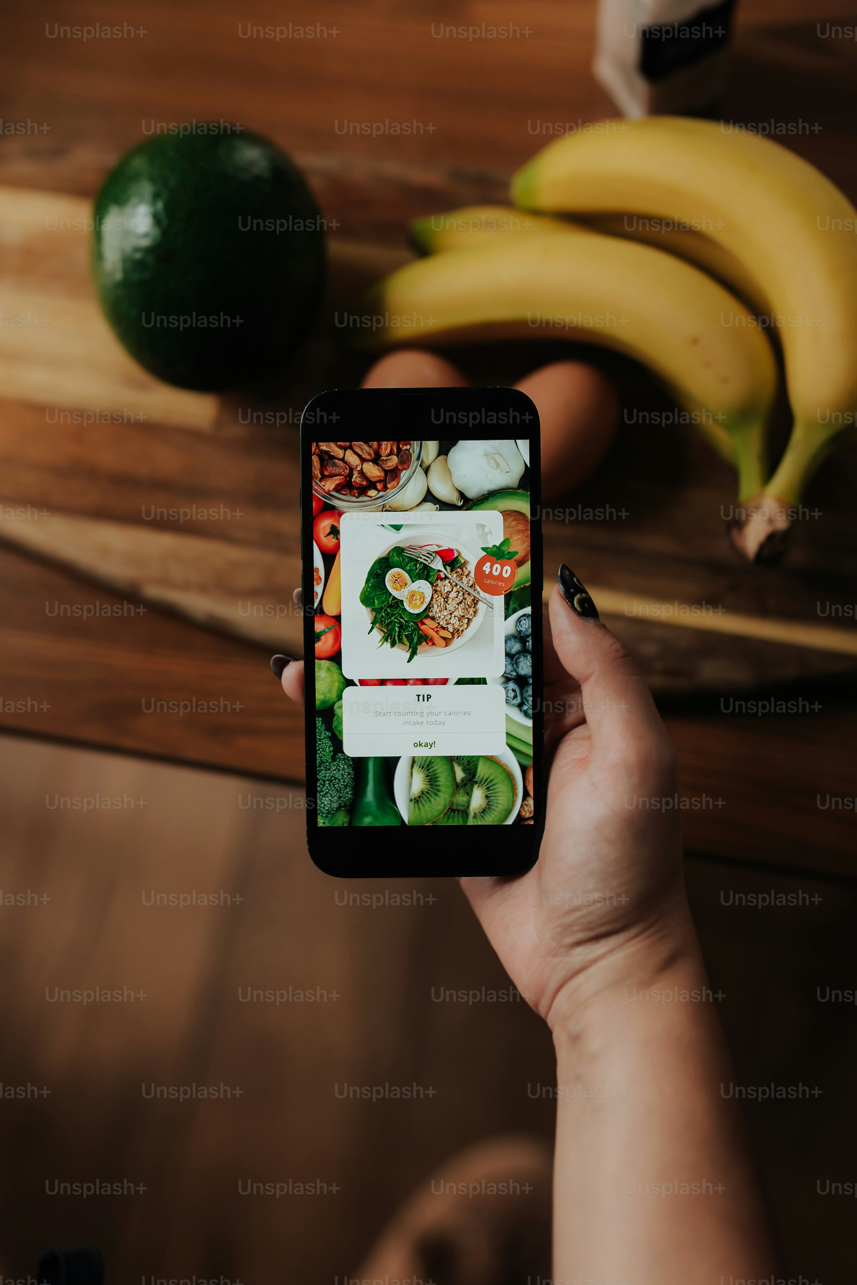 Inspiration für gesunde Mahlzeiten mit einer Smartphone-App.