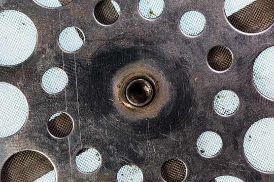 Close-up of brake disc rotor showing brake system components