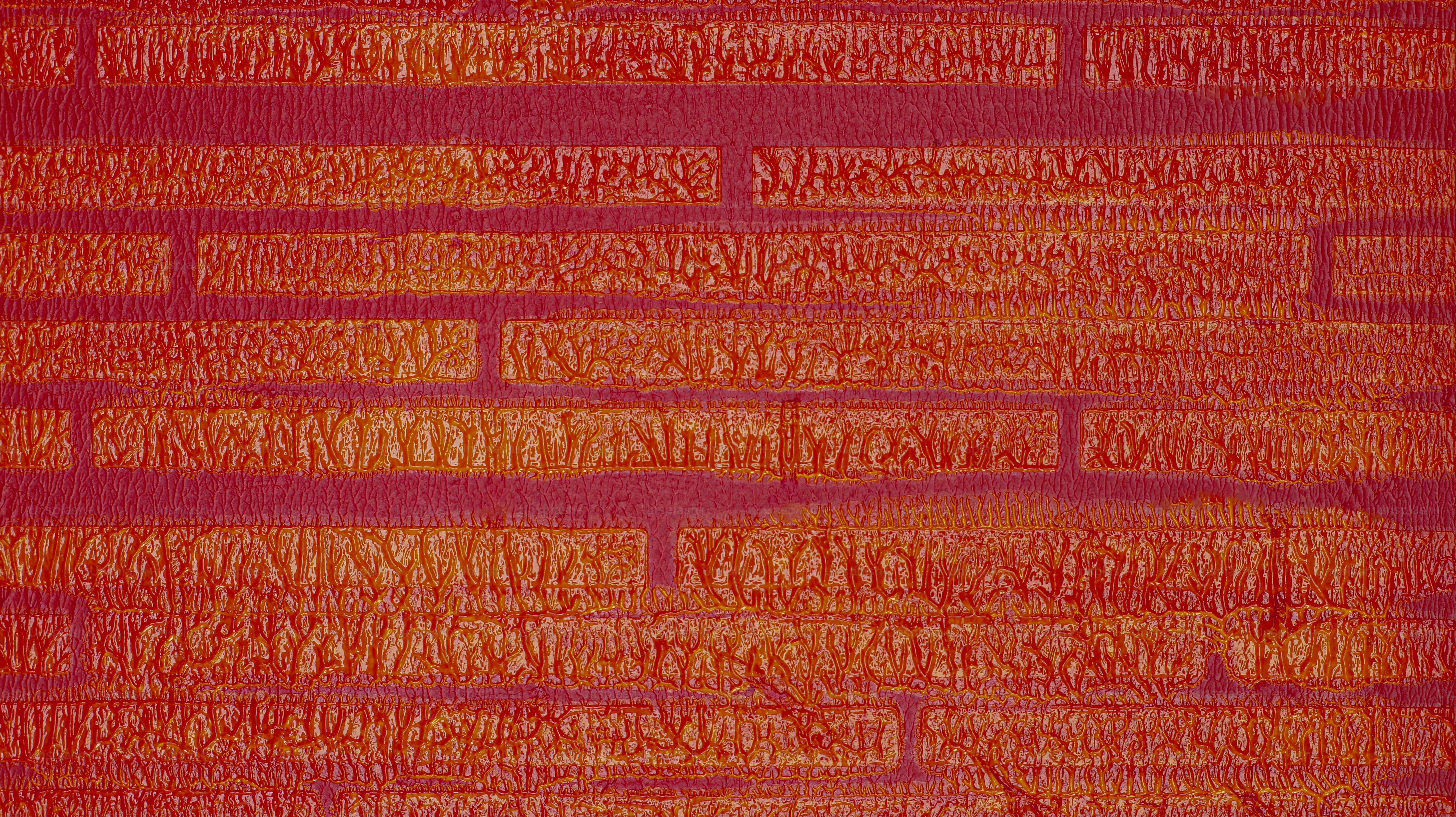 Rote Backsteinmauer.