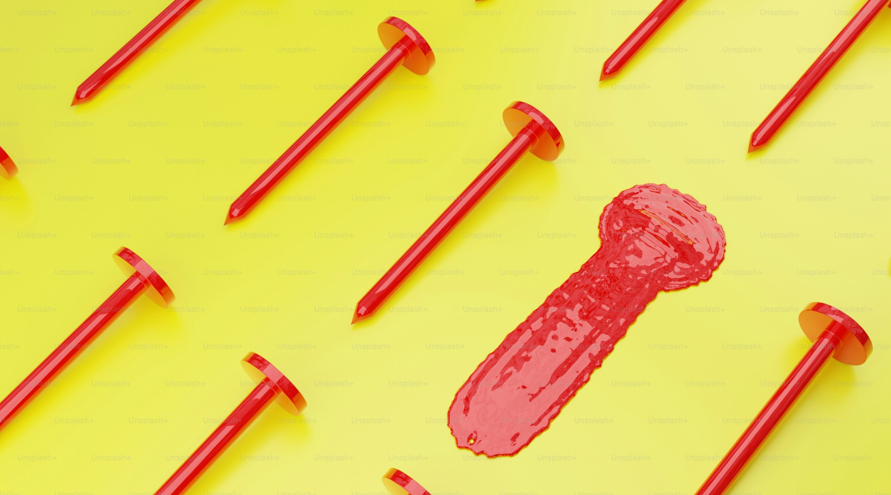 Un clou est différent, se démarquant parmi les autres.