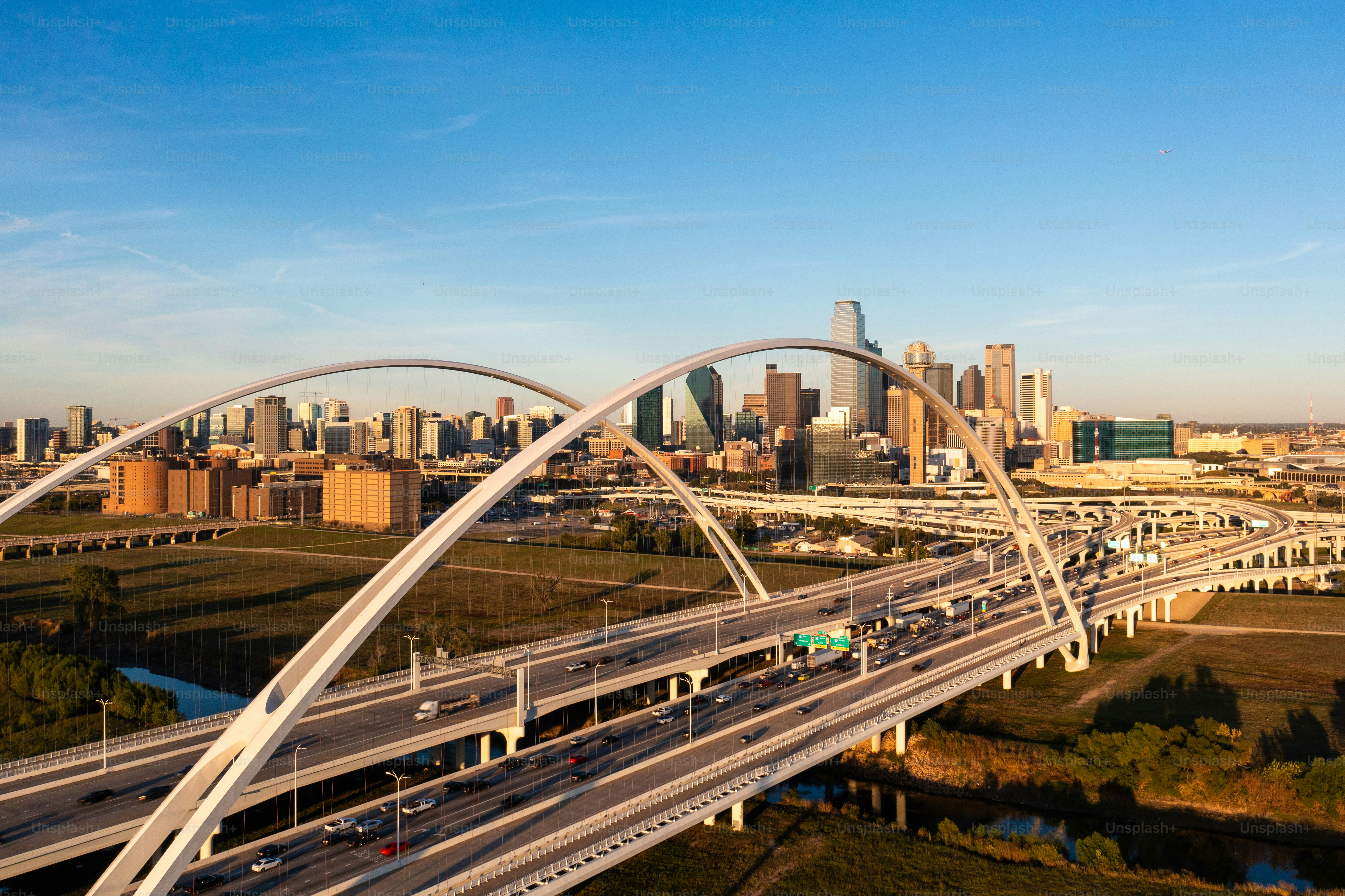 Aerial Drone Image over downtown Dallas, Texas